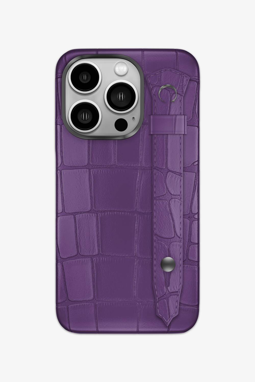 Purple Alligator Strap Case for iPhone 15 Series - Purple Alligator Strap Case for iPhone 15 Series - zollofrance