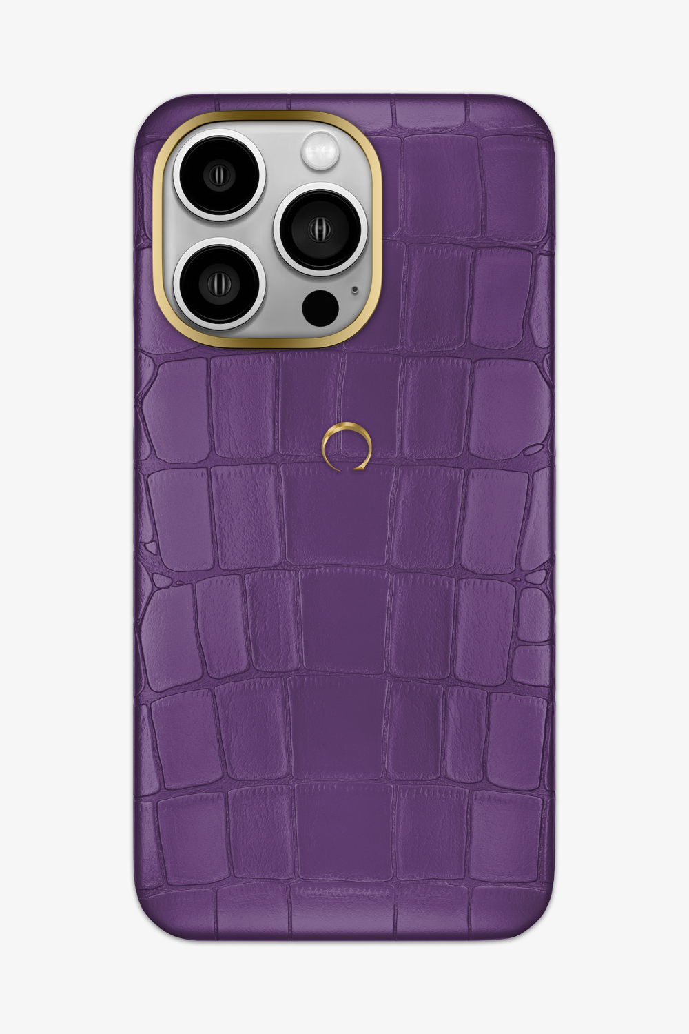 Purple Alligator Case for iPhone 14 Series - 14 Pro Max / Gold / Purple - zollofrance