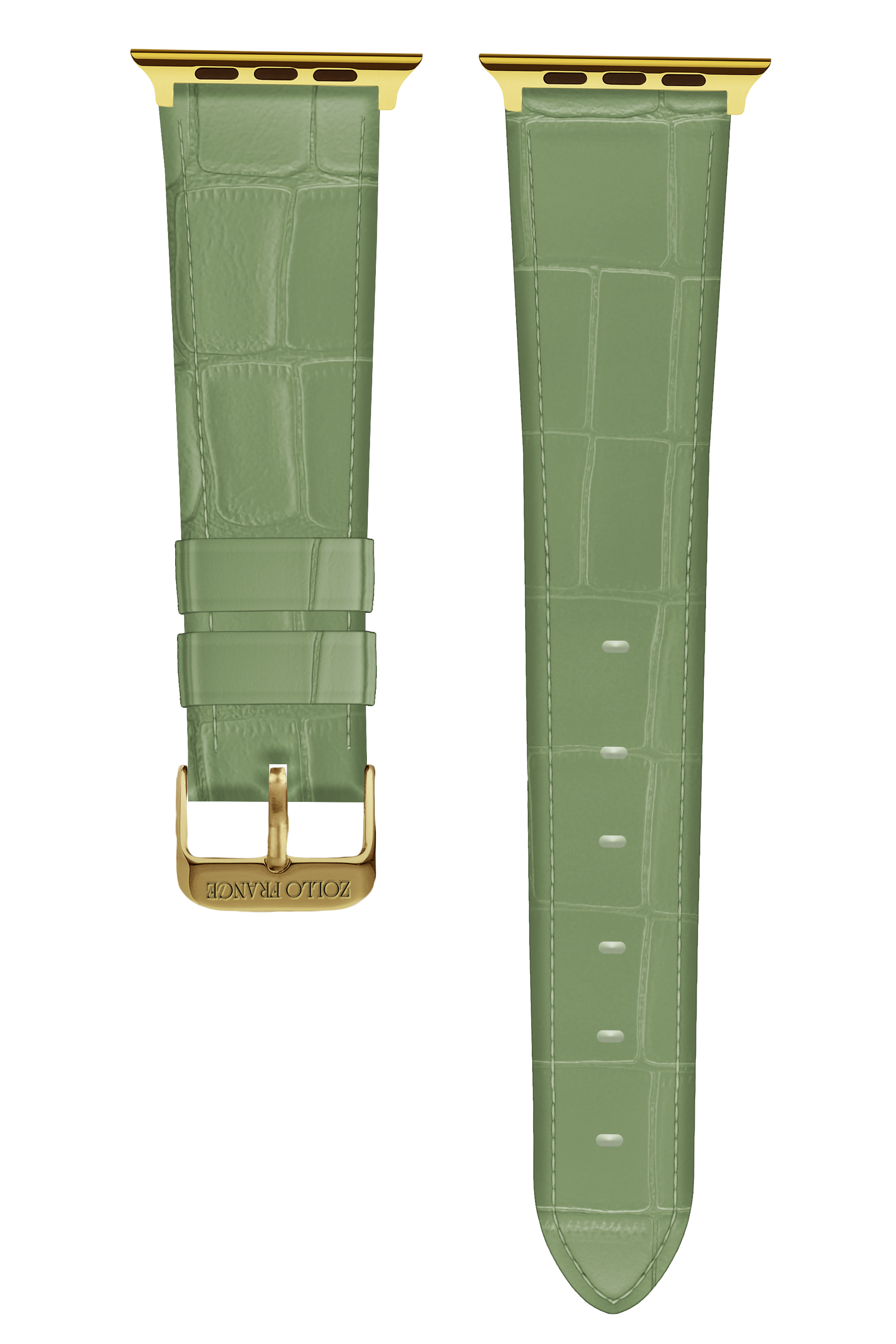 Vert Citron Alligator Apple Watch Straps - Gold / Ultra (49mm) - zollofrance