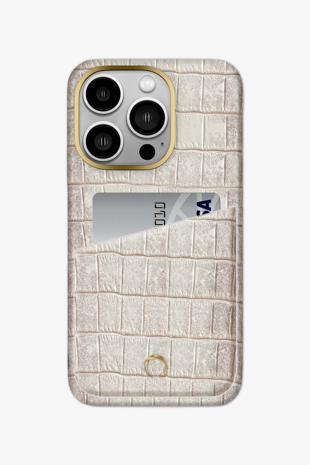 Himalayan Alligator Pocket Case for iPhone 14 Series - Gold / 14 Pro - zollofrance