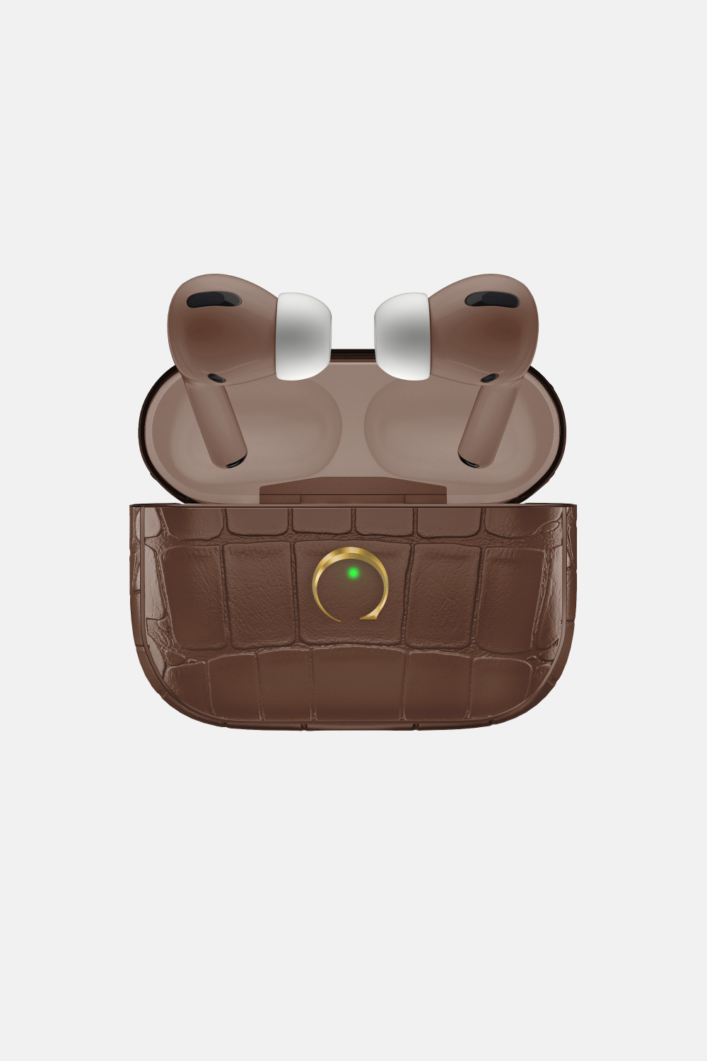Alligator Airpods Pro 2nd Generation - Gold / Cocoa - zollofrance