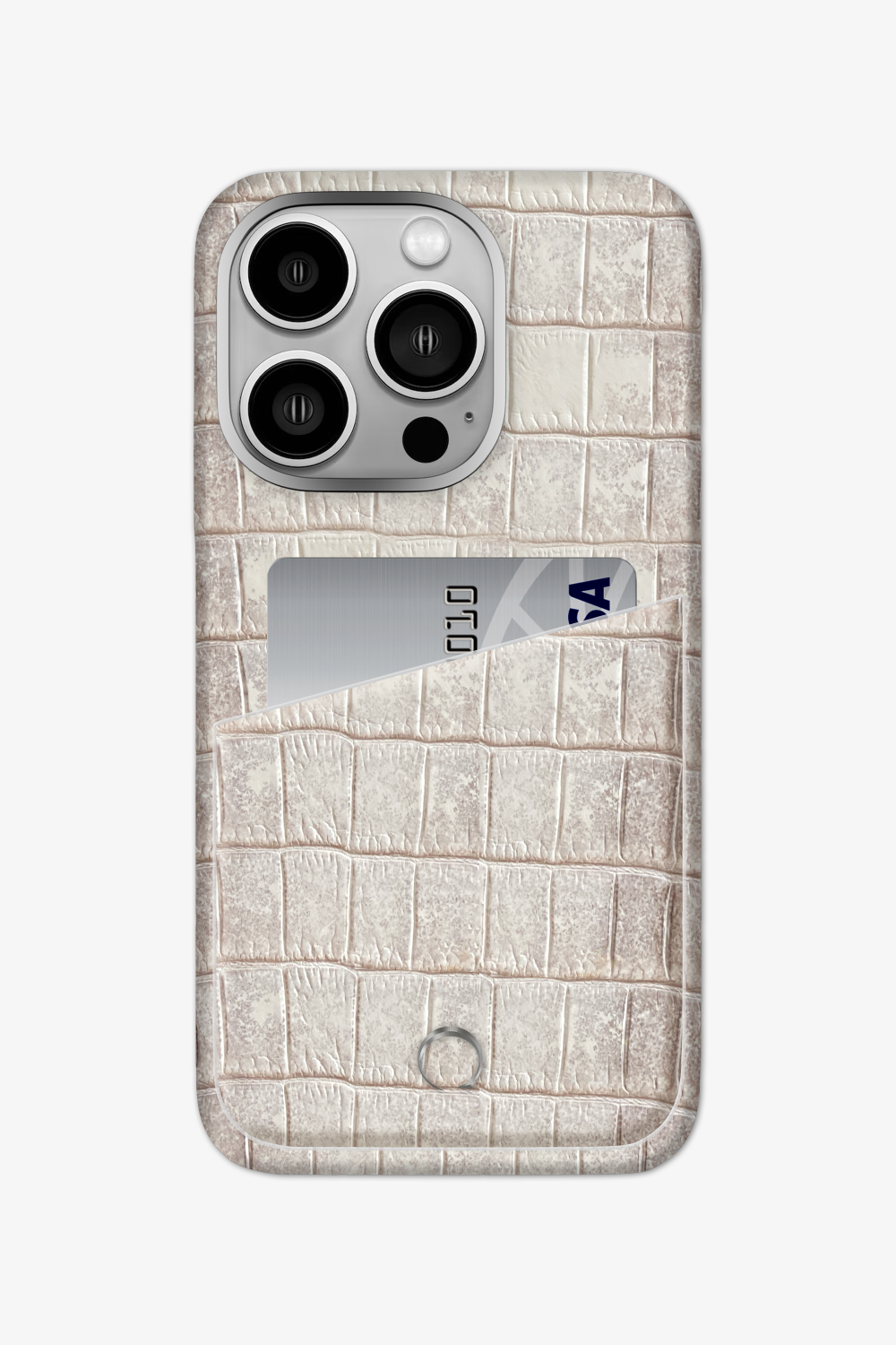 Himalayan Alligator Pocket Case for iPhone 15 Series - Stainless Steel / 15 Pro - zollofrance