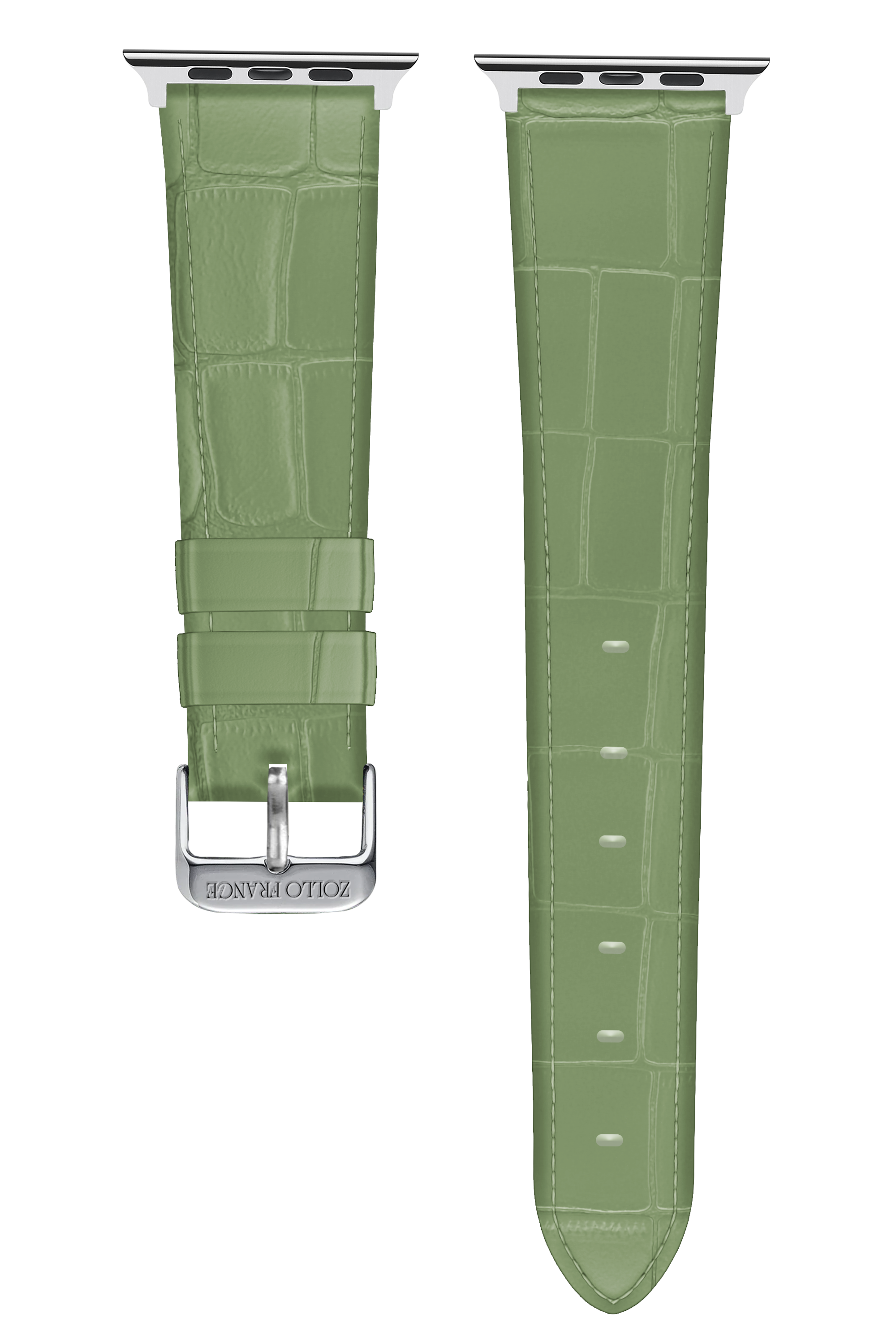 Vert Citron Alligator Apple Watch Straps - Stainless Steel / Ultra (49mm) - zollofrance