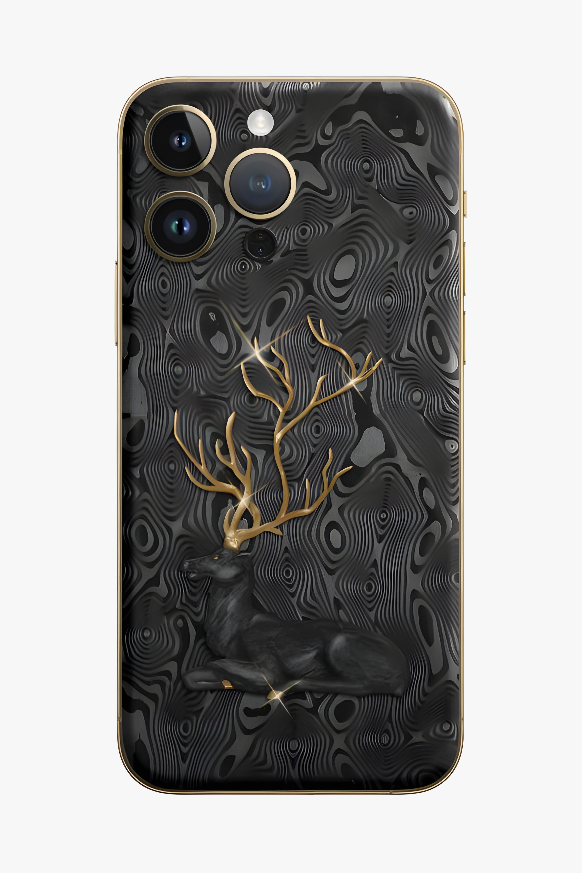 Black Carbon Fiber Majestic Gazelle iPhone 15 Pro Max - Black Carbon Fiber Majestic Gazelle iPhone 15 Pro Max - zollofrance
