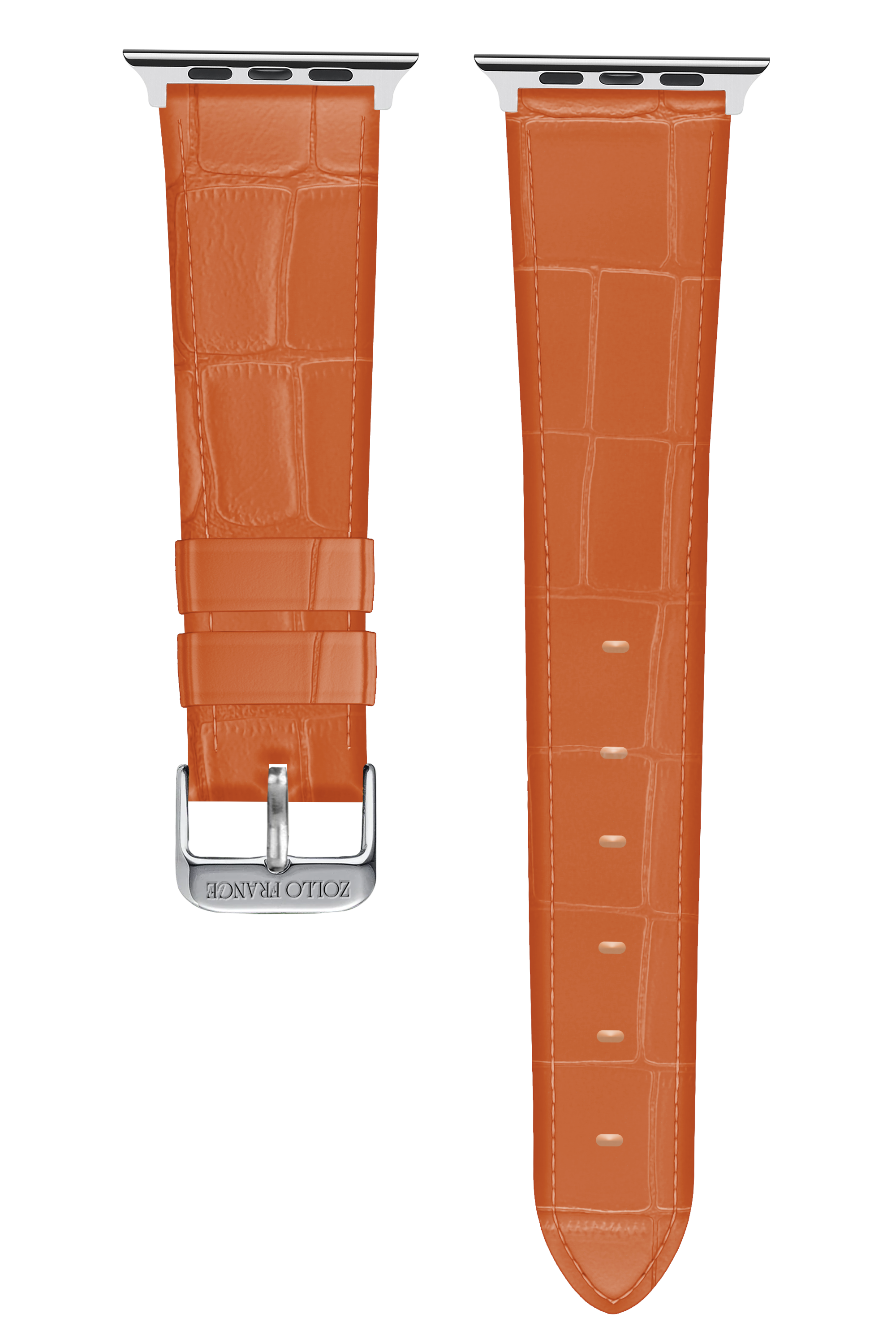 Orange Alligator Apple Watch Straps - Stainless Steel / Ultra (49mm) - zollofrance