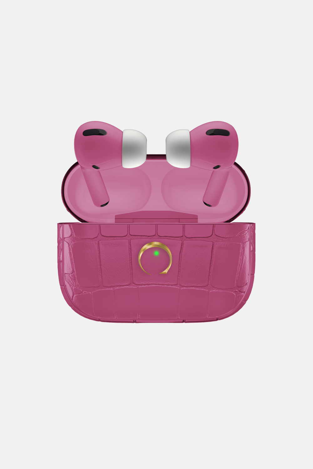 Alligator Airpods Pro 2nd Generation - Gold / Pink Fuchsia - zollofrance