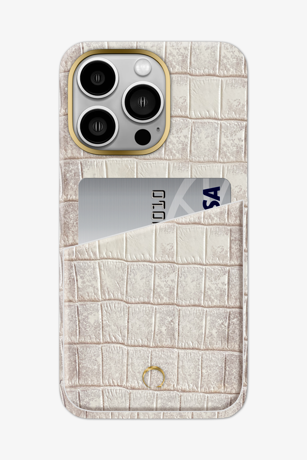 Himalayan Alligator Pocket Case for iPhone 15 Series - Gold / 15 Pro Max - zollofrance