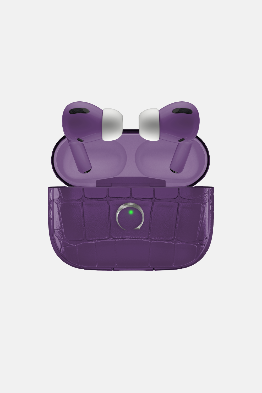 Alligator Airpods Pro 2nd Generation - Stainless Steel / Purple - zollofrance