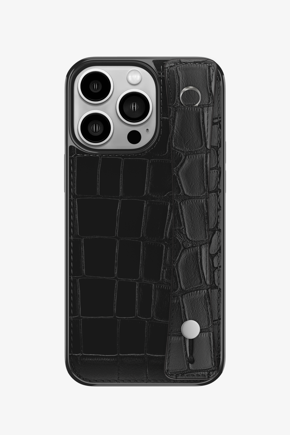 Alligator Sports Strap Case for iPhone 15 Pro - Black / Black - zollofrance