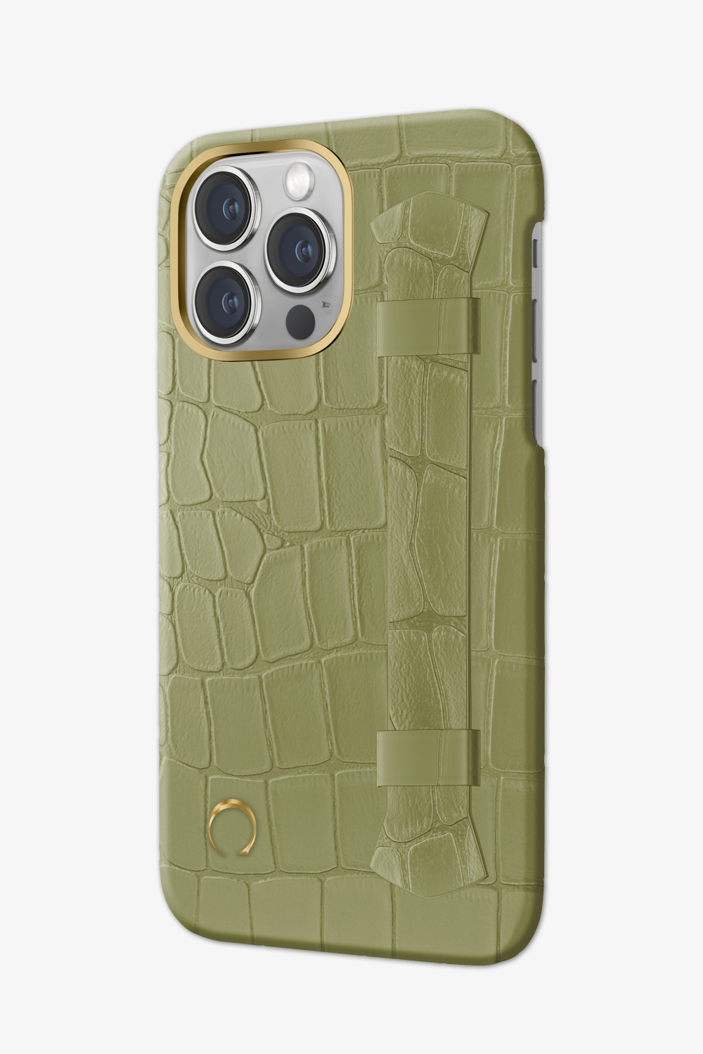 Khaki Alligator Double Headed Strap Case for iPhone 14 Pro - Khaki Alligator Double Headed Strap Case for iPhone 14 Pro - zollofrance