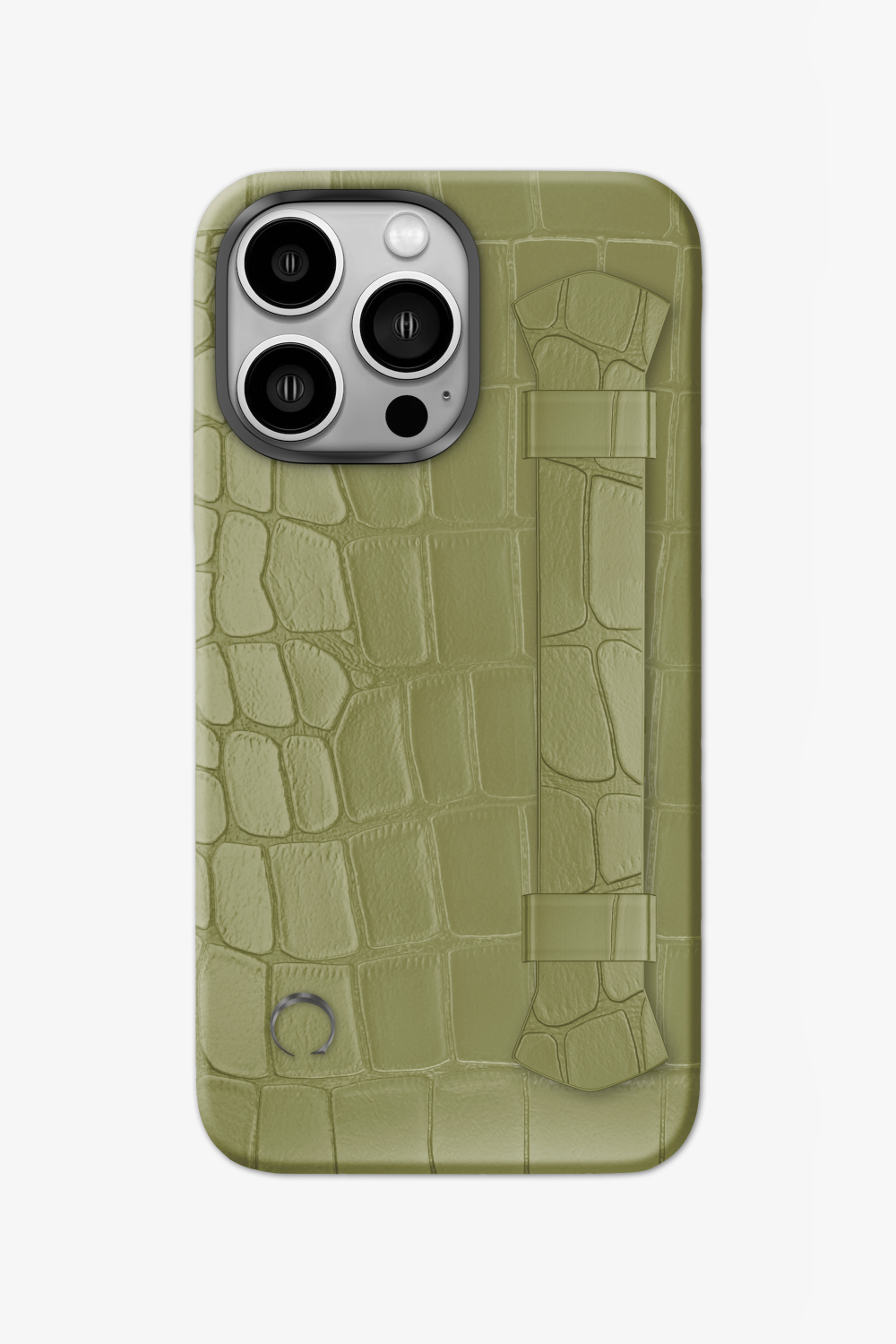Khaki Alligator Double Headed Strap Case for iPhone 14 Pro - Khaki Alligator Double Headed Strap Case for iPhone 14 Pro - zollofrance