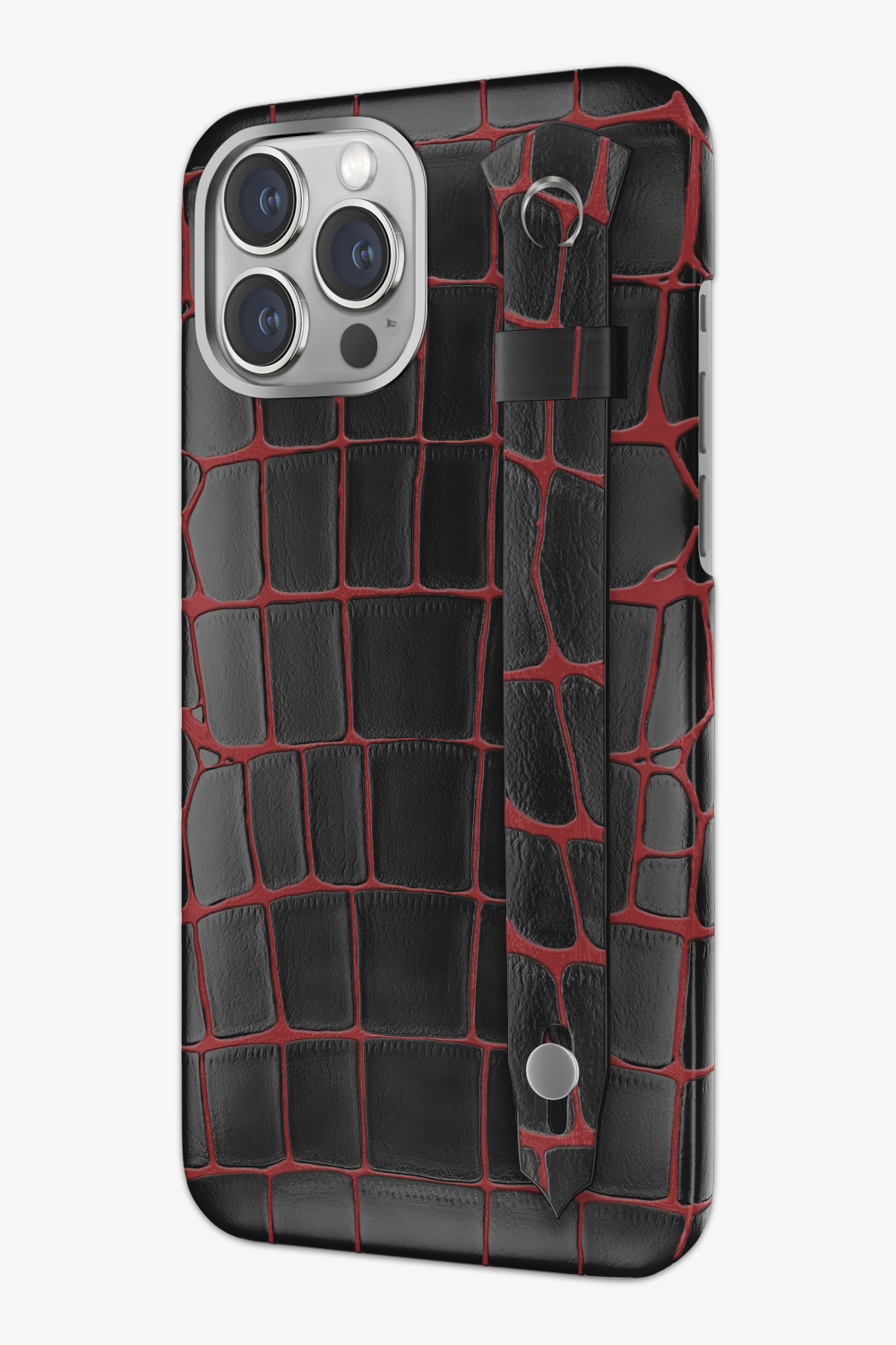 Dual Tone Exotic Alligator Strap Case for iPhone 15 Pro Max - Dual Tone Exotic Alligator Strap Case for iPhone 15 Pro Max - zollofrance