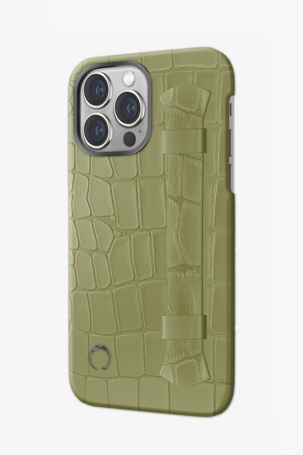 Khaki Alligator Double Headed Strap Case for iPhone 15 Pro - Khaki Alligator Double Headed Strap Case for iPhone 15 Pro - zollofrance