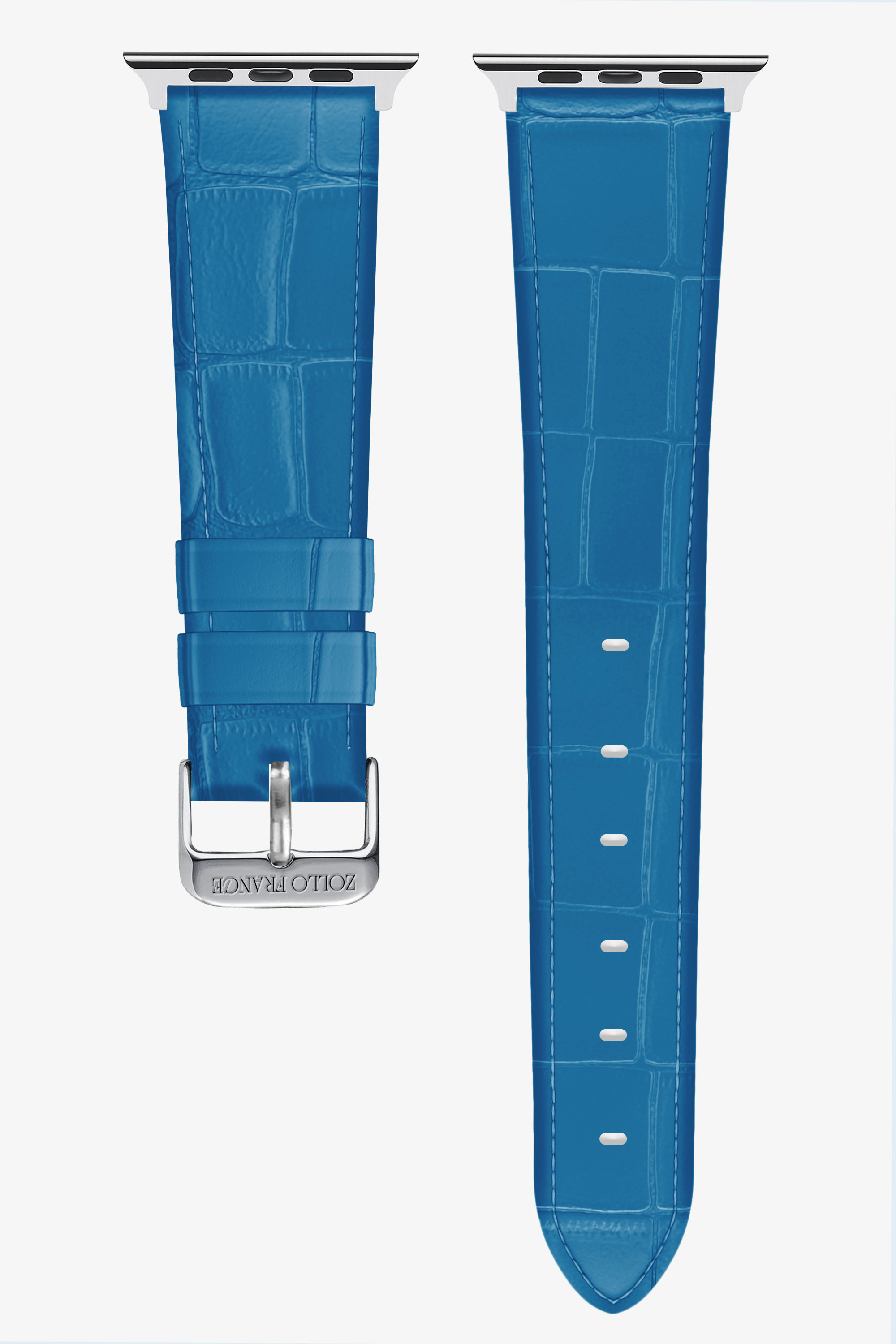 Blue Lagoon Alligator Apple Watch Straps - Stainless Steel / SE (44mm) - zollofrance