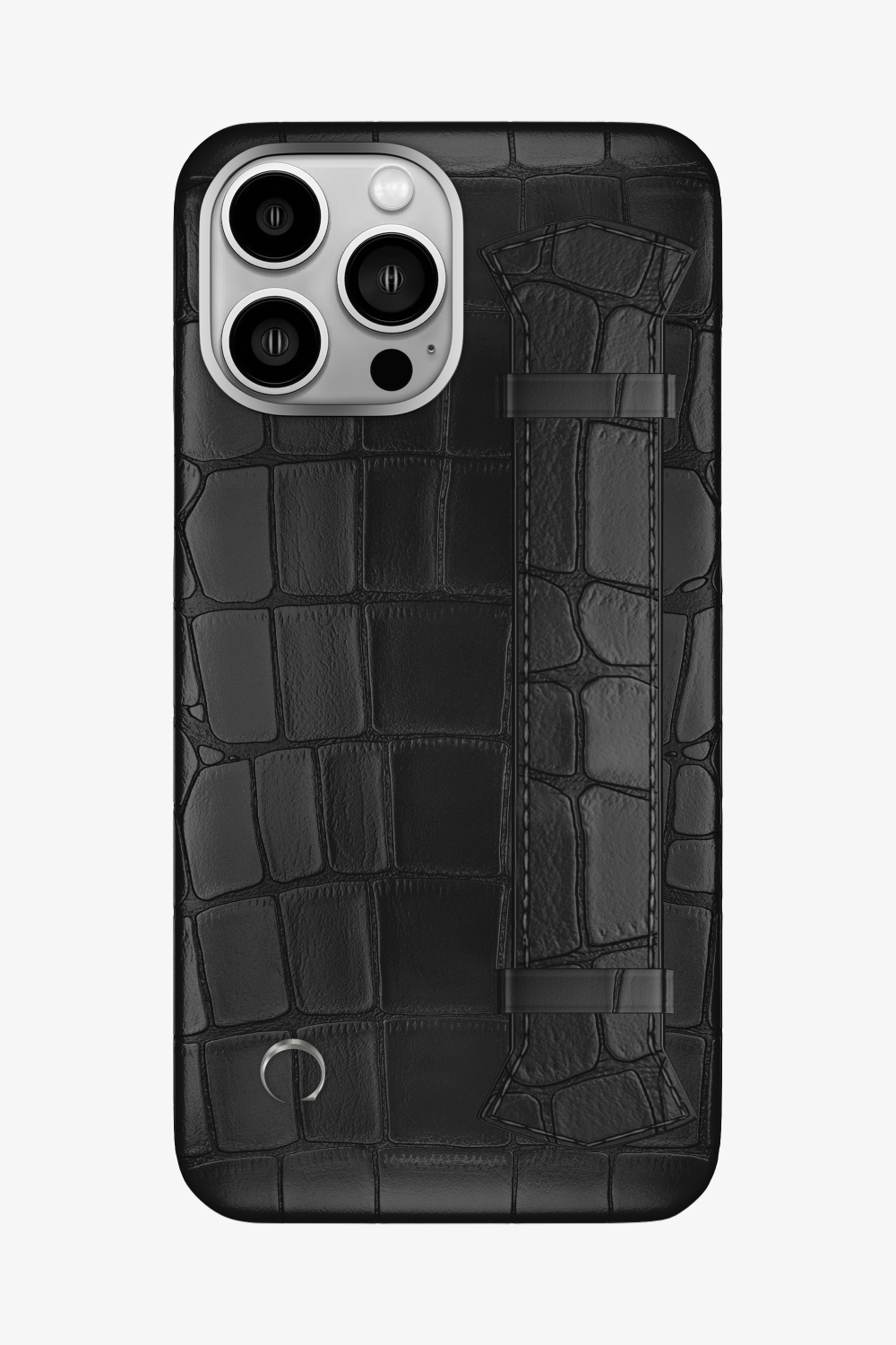 Majestic Alligator Strap Case for iPhone 15 Pro Max - Black / Black - zollofrance