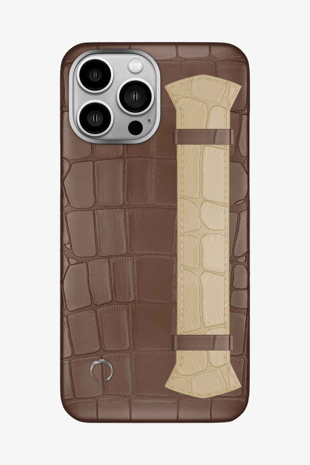 Majestic Alligator Strap Case for iPhone 14 Pro Max - Cocoa / Vanilla - zollofrance