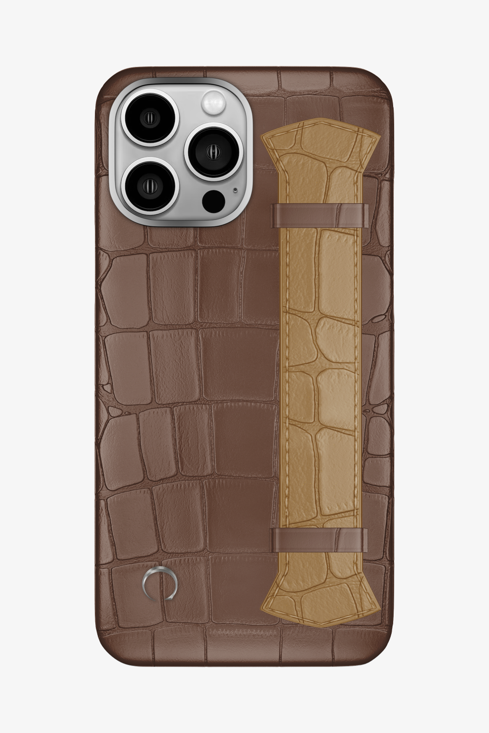 Majestic Alligator Strap Case for iPhone 15 Pro Max - Cocoa / Latte - zollofrance