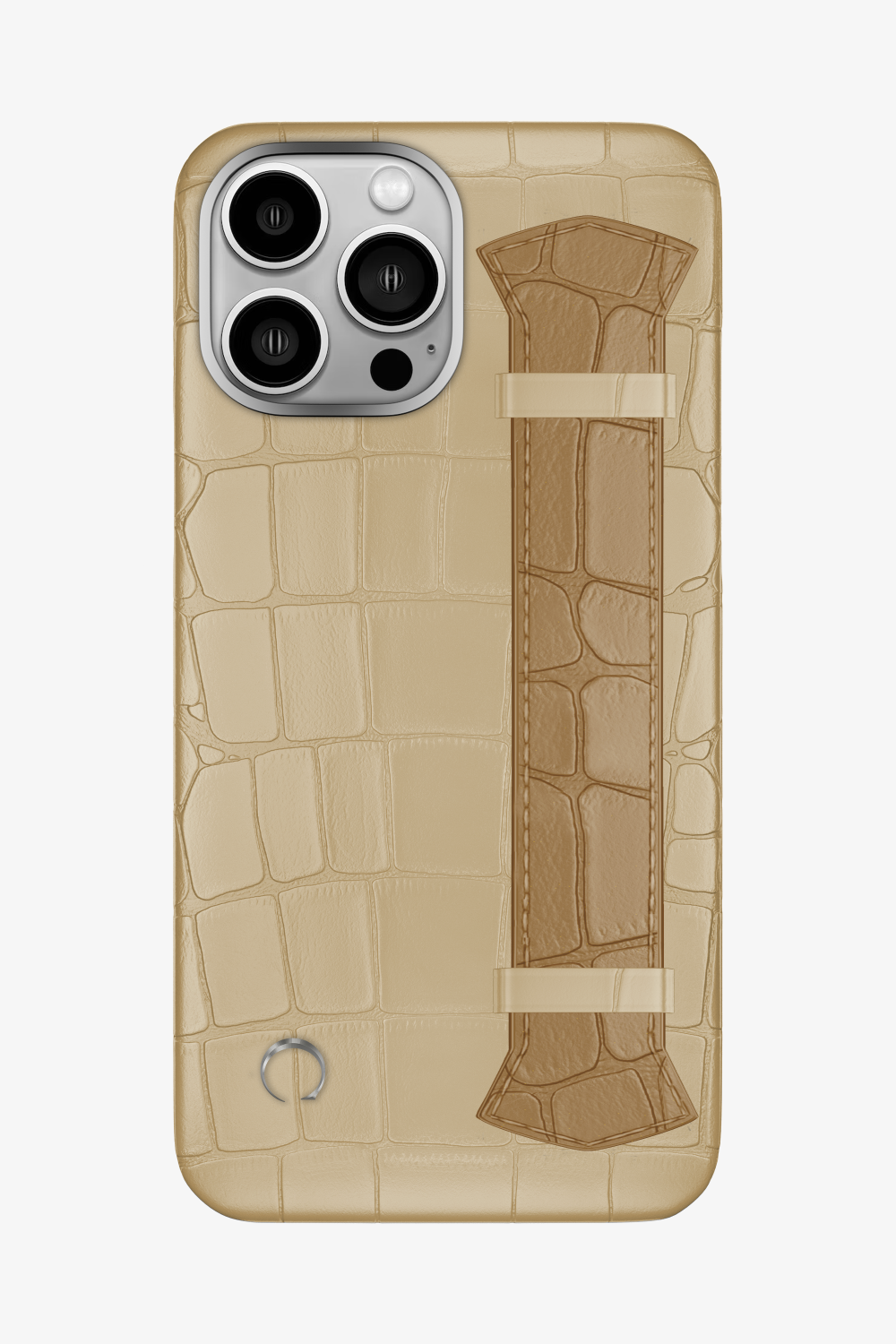 Majestic Alligator Strap Case for iPhone 15 Pro Max - Vanilla / Latte - zollofrance