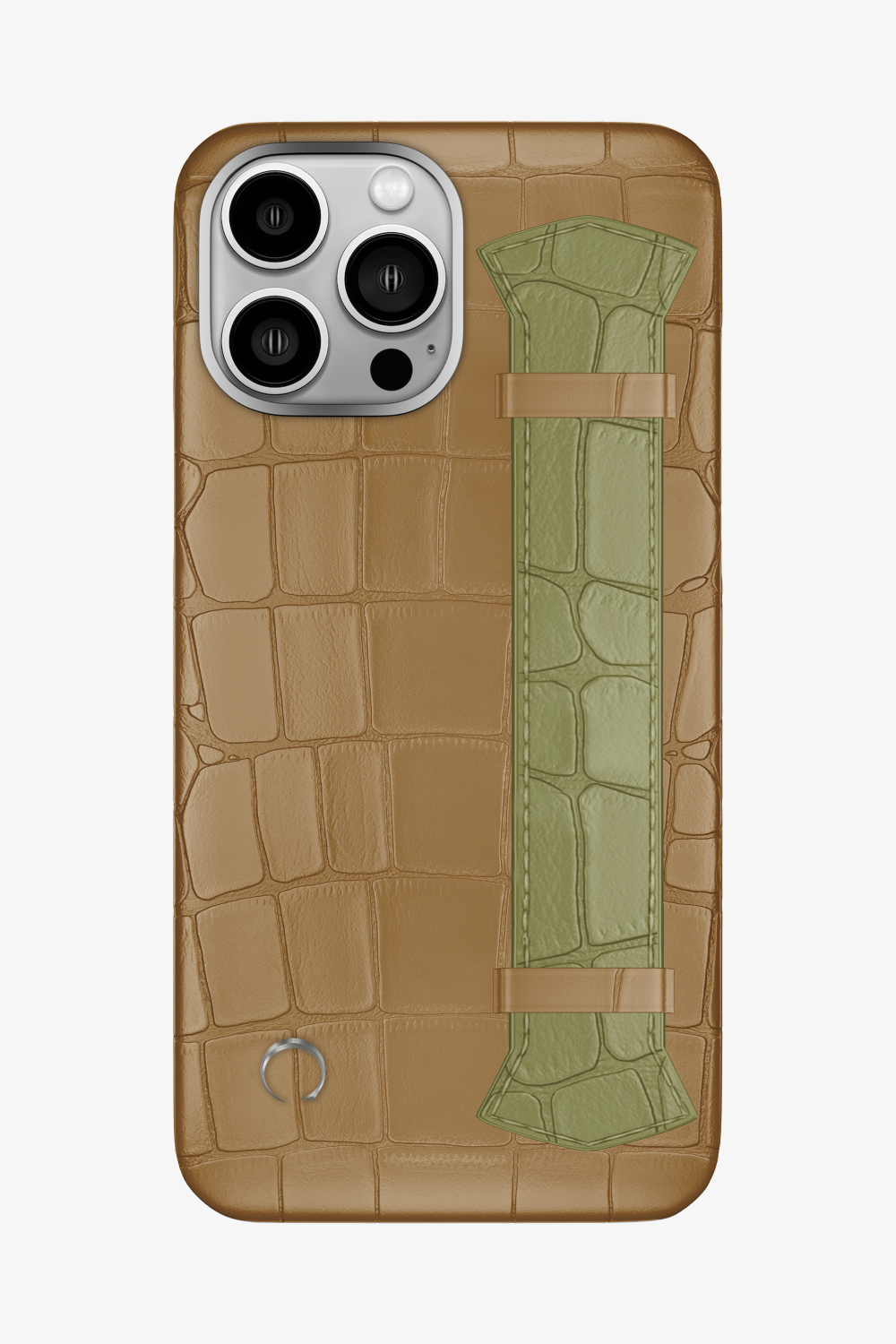 Majestic Alligator Strap Case for iPhone 14 Pro Max - Latte / Khaki - zollofrance