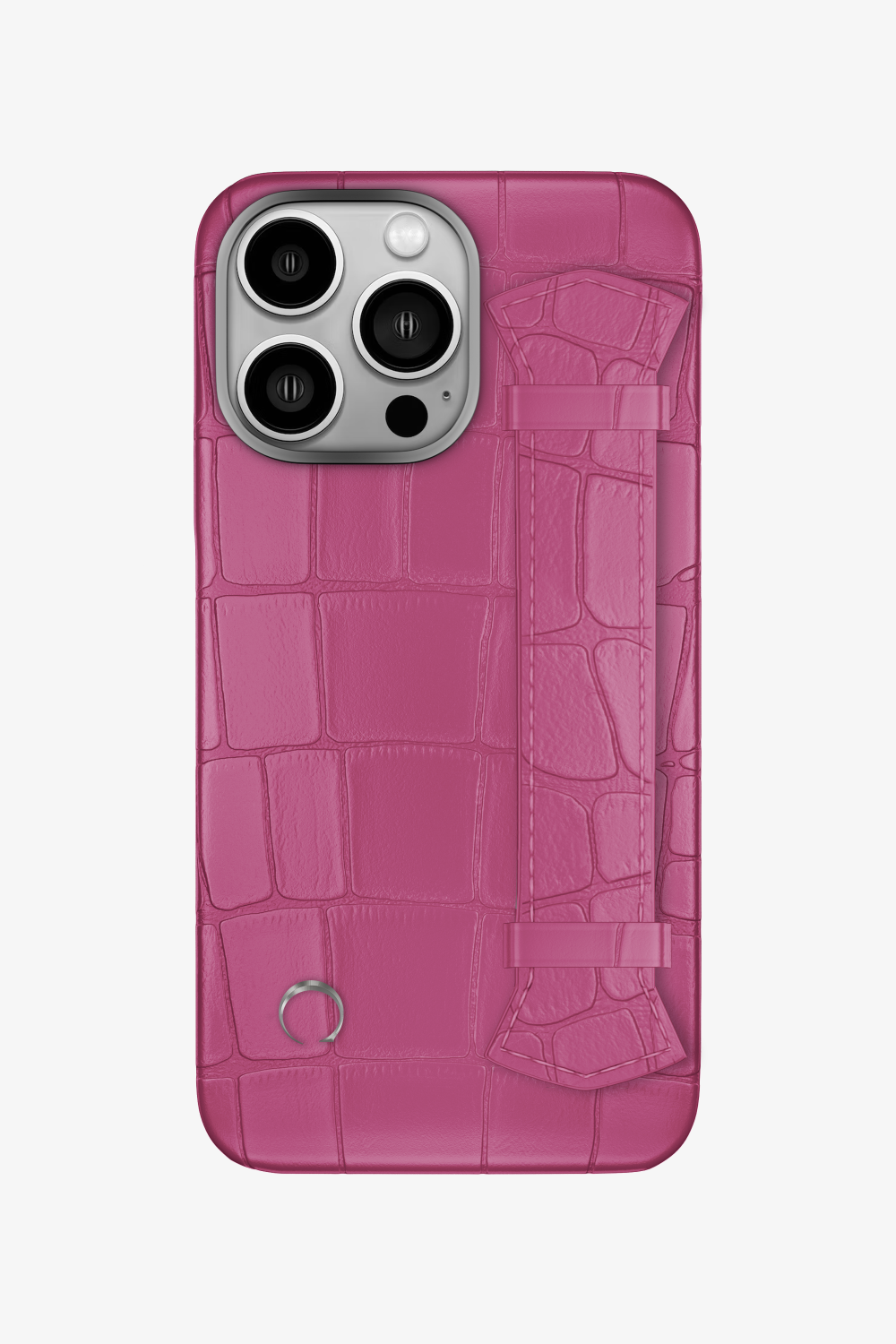 Majestic Alligator Strap Case for iPhone 14 Pro - Pink Fuchsia / Pink Fuchsia - zollofrance