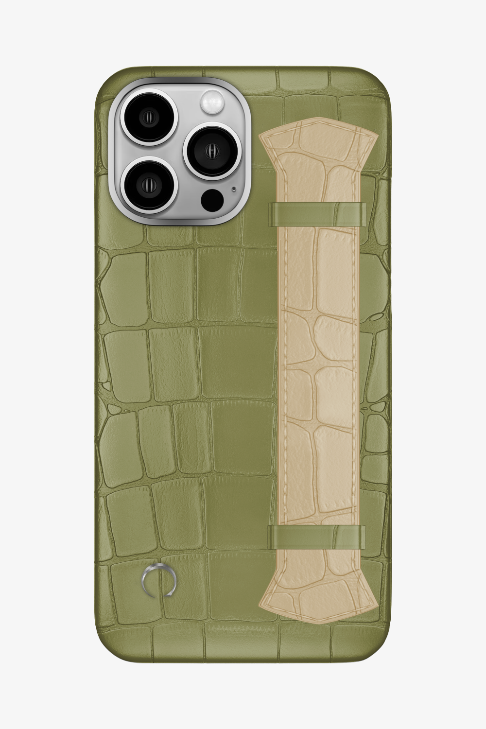 Majestic Alligator Strap Case for iPhone 14 Pro Max - Khaki / Vanilla - zollofrance