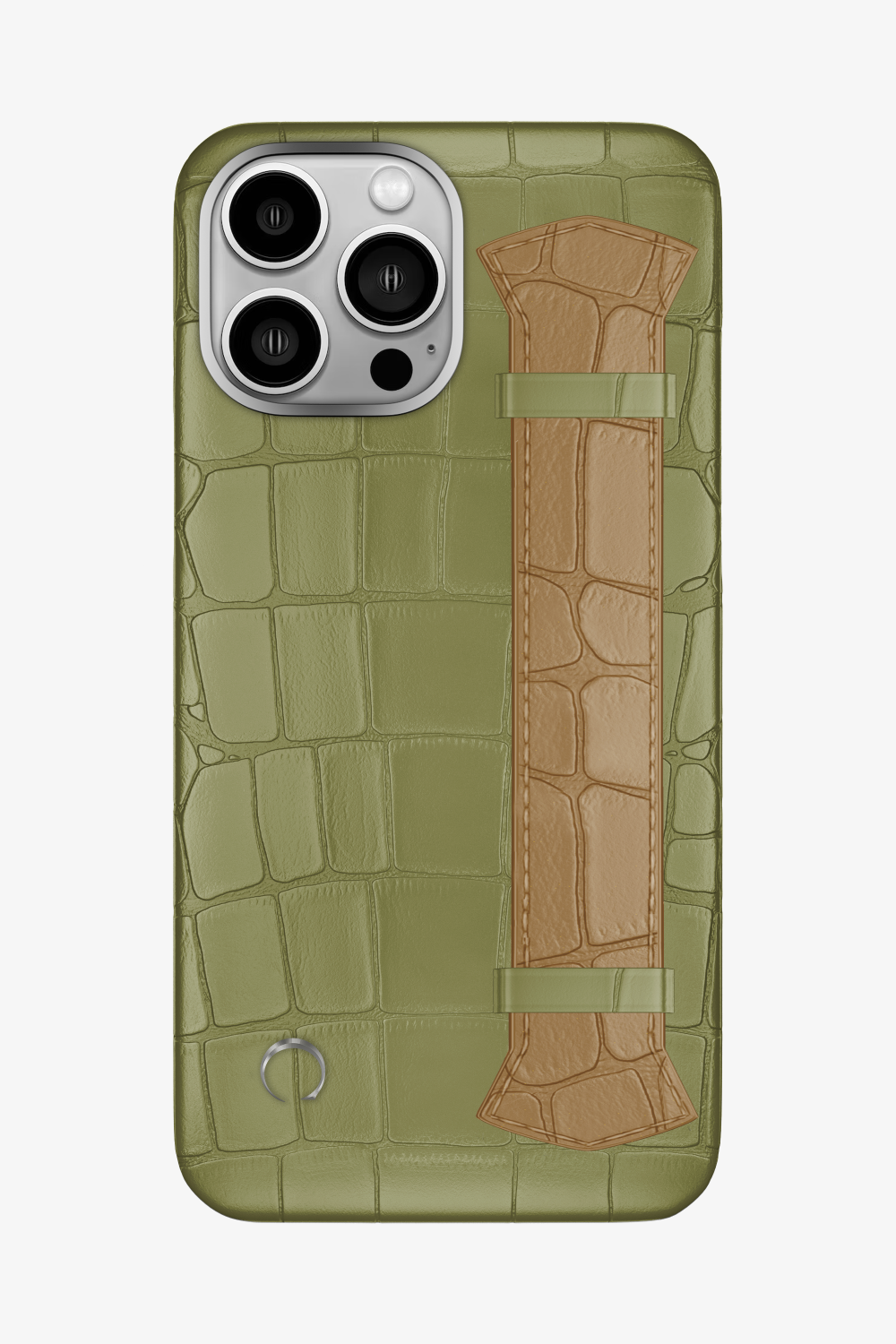 Majestic Alligator Strap Case for iPhone 15 Pro Max - Khaki / Latte - zollofrance