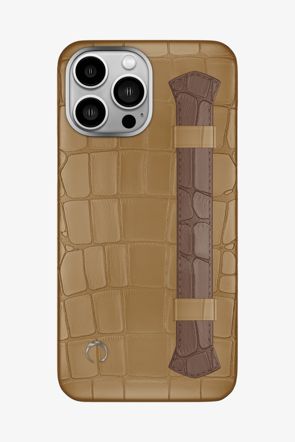 Double Headed Alligator Strap Case for iPhone 14 Pro Max - Latte / Cocoa - zollofrance
