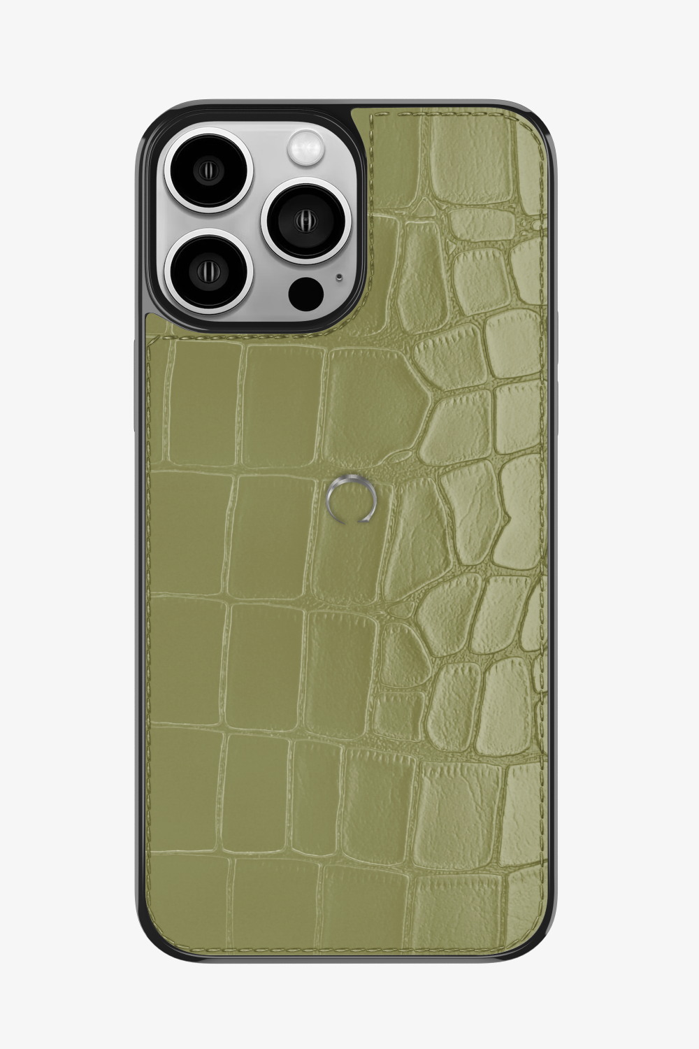 Alligator Sports Case for iPhone 15 Pro Max - Stainless Steel / Khaki - zollofrance