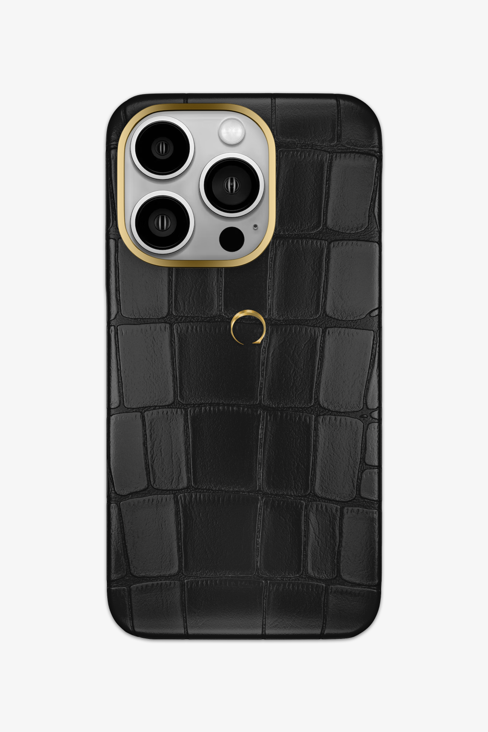 Alligator Case for iPhone 14 Pro - Gold / Black - zollofrance