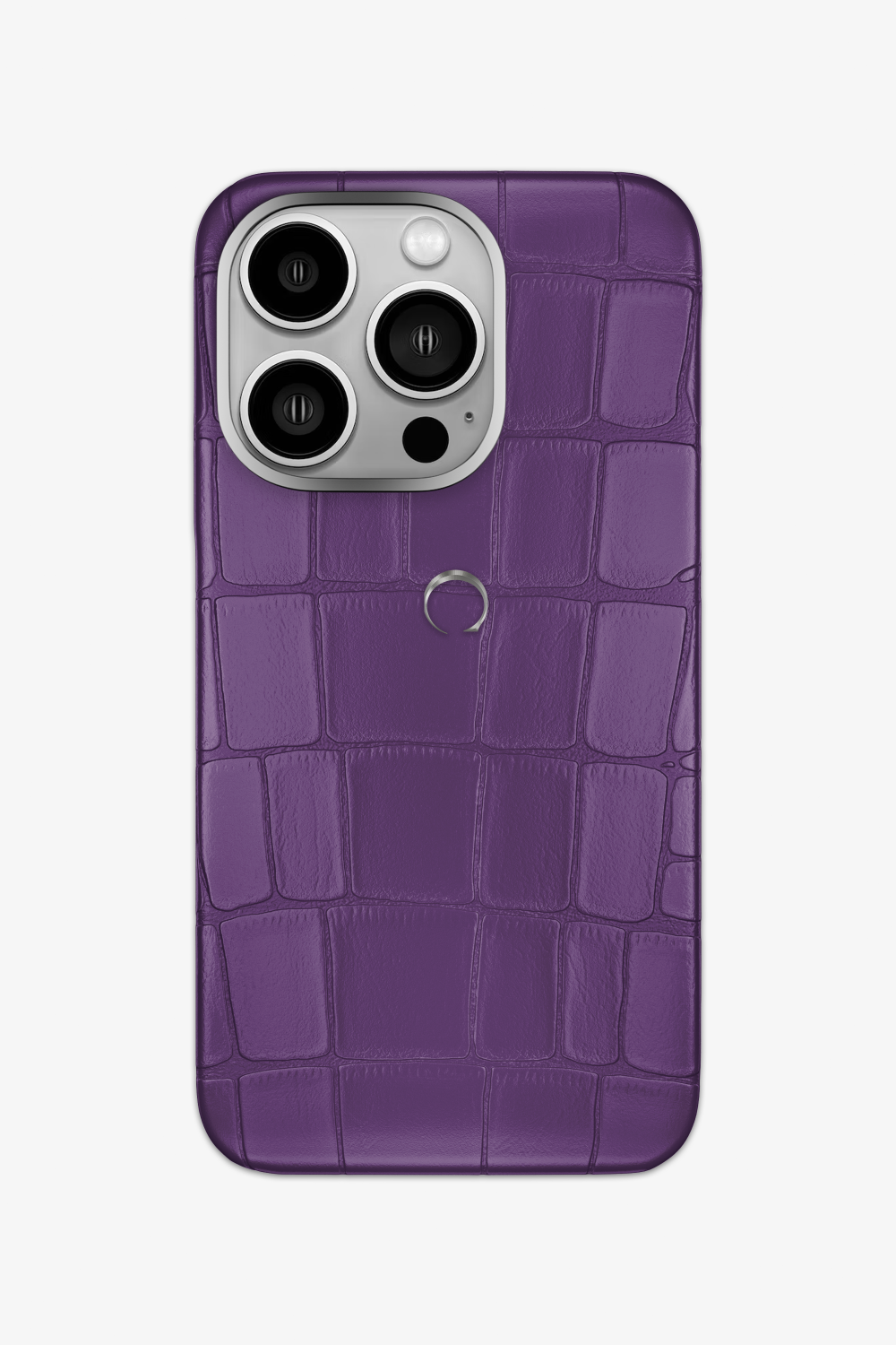 Purple Alligator Case for iPhone 16 Series - 16 Pro / Stainless Steel - zollofrance