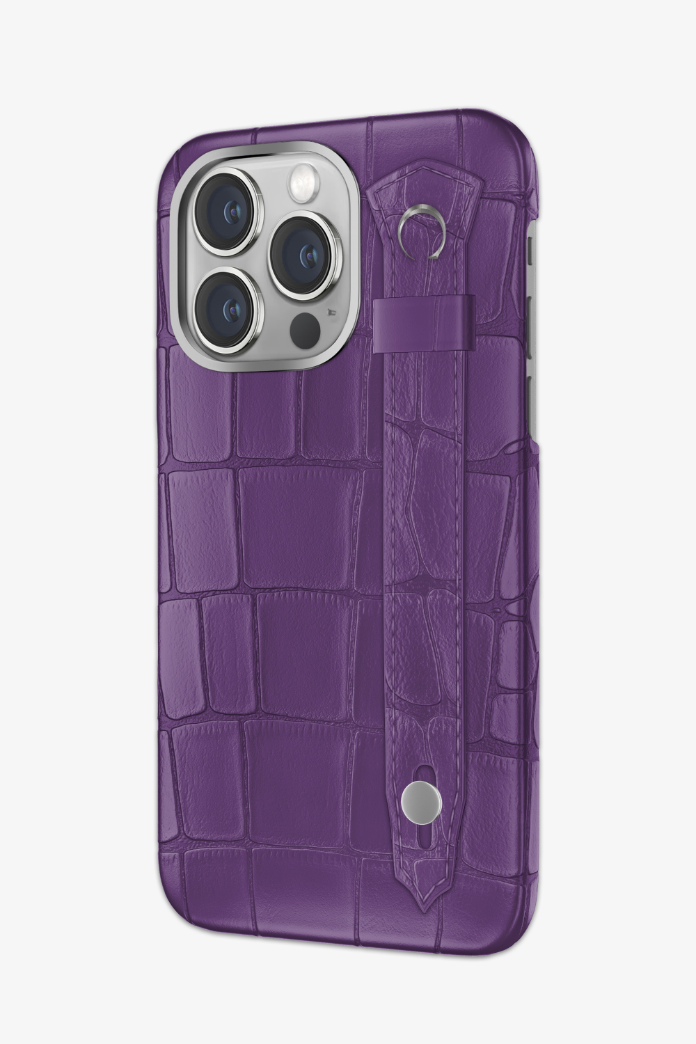 Purple Alligator Strap Case for iPhone 15 Series - Purple Alligator Strap Case for iPhone 15 Series - zollofrance