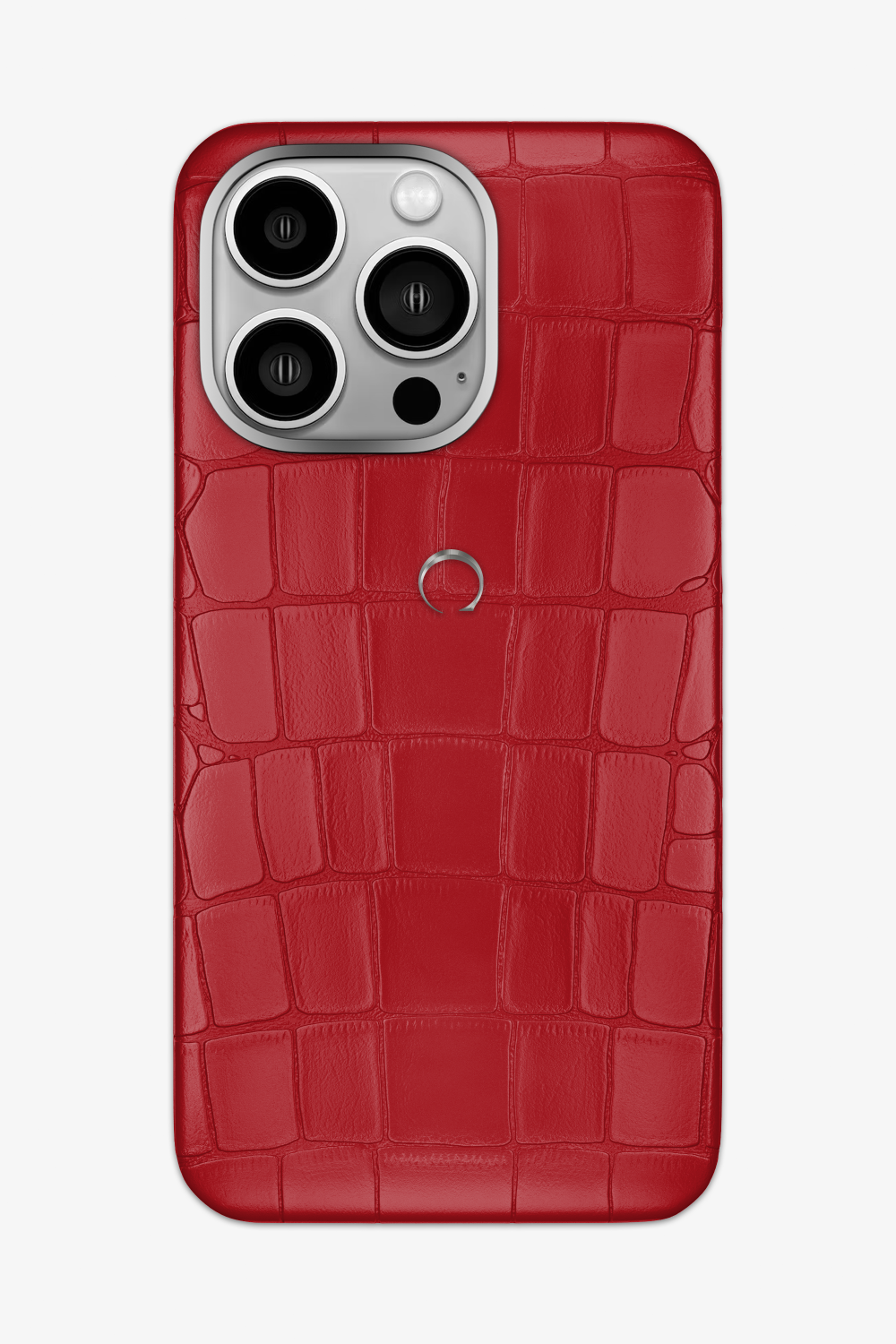 Red Alligator Case for iPhone 16 Series - 16 Pro Max / Stainless Steel - zollofrance