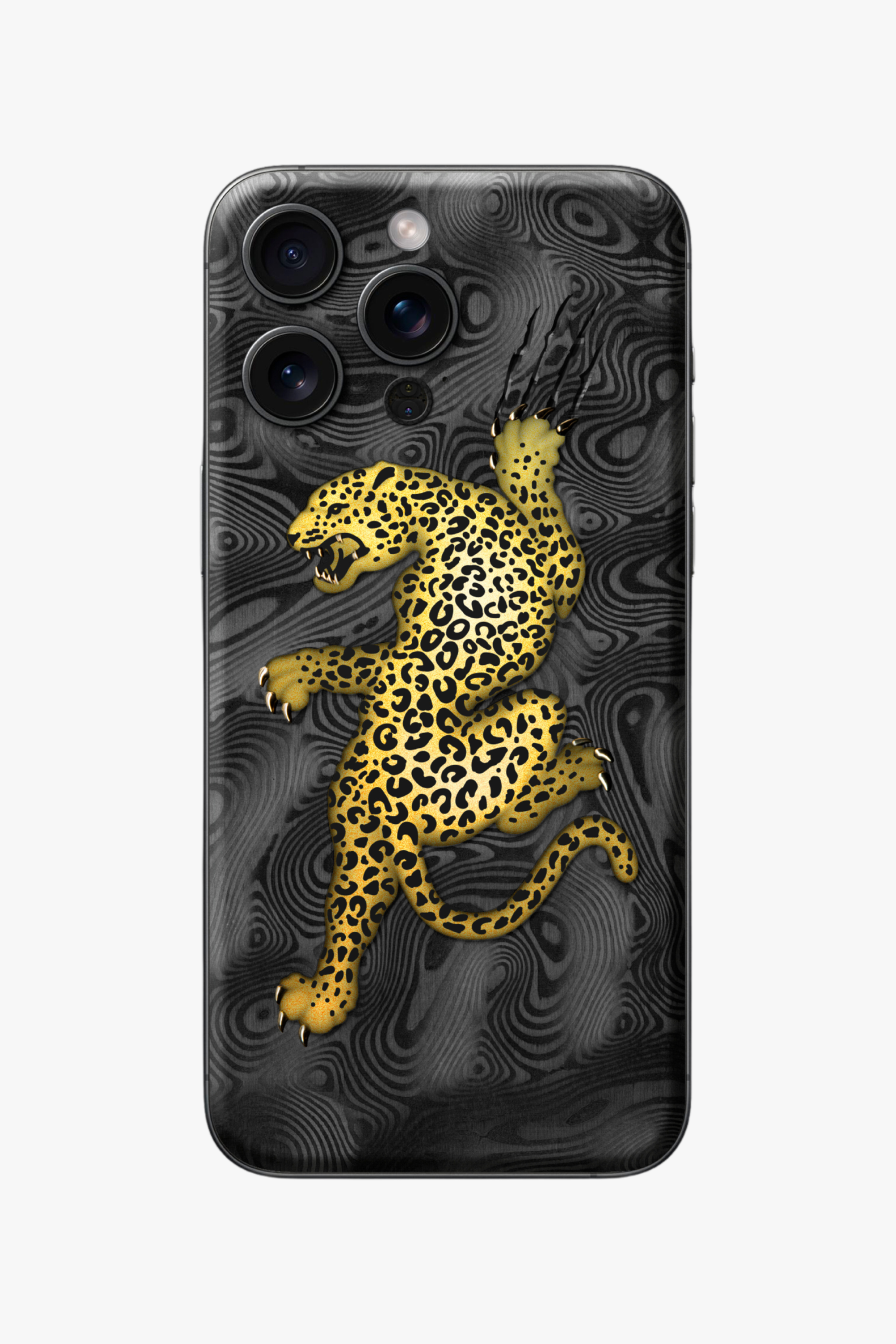 Black Carbon Fiber 3D Leopard iPhone 16 Pro - Black Carbon Fiber 3D Leopard iPhone 16 Pro - zollofrance