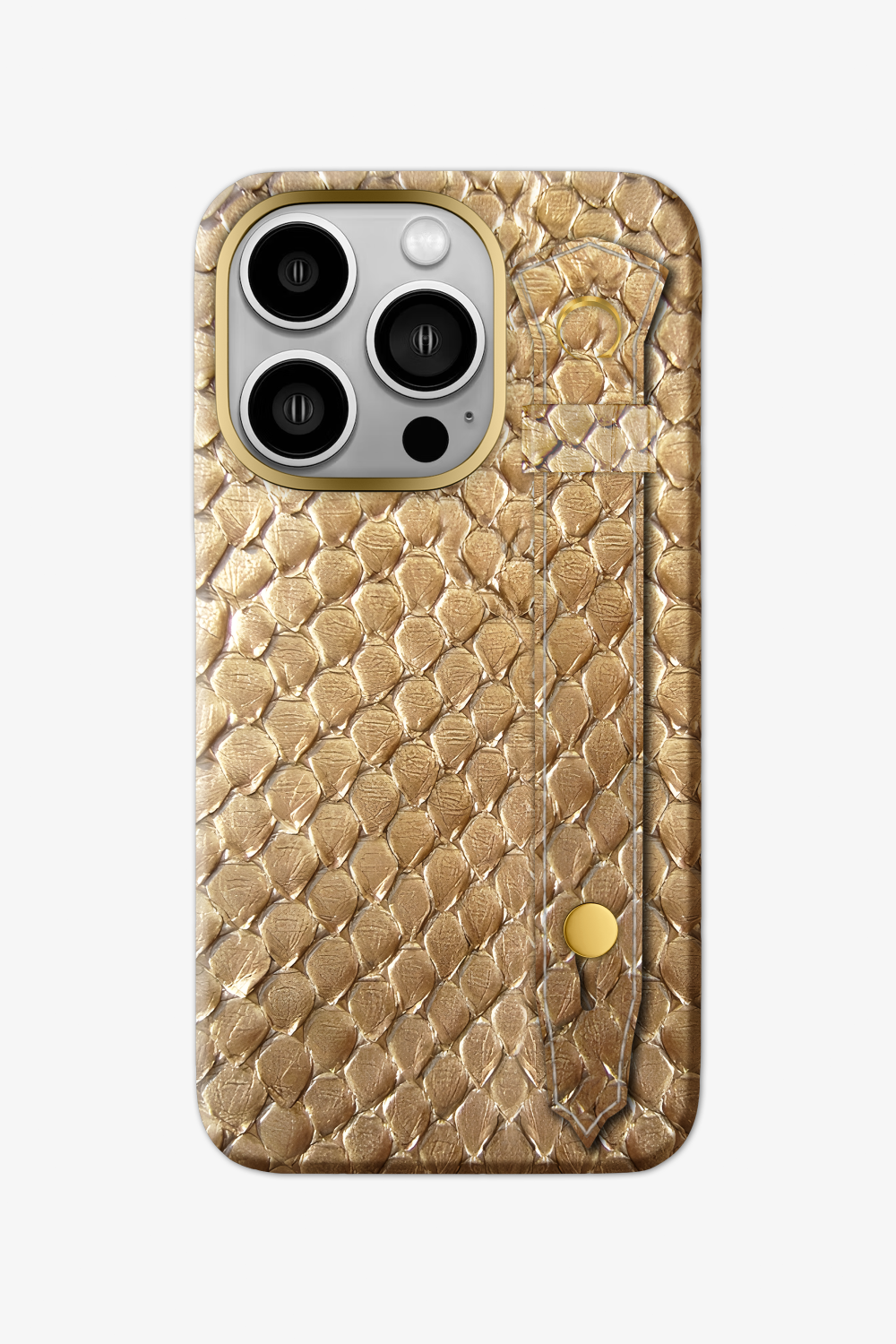 Gold Python Strap Case for iPhone 16 Series - 16 Pro / Gold - zollofrance