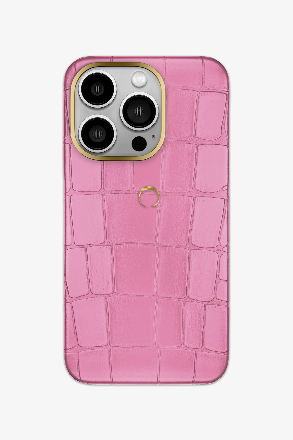 Pink Tendre Alligator Case for iPhone 16 Series - 16 Pro / Gold - zollofrance