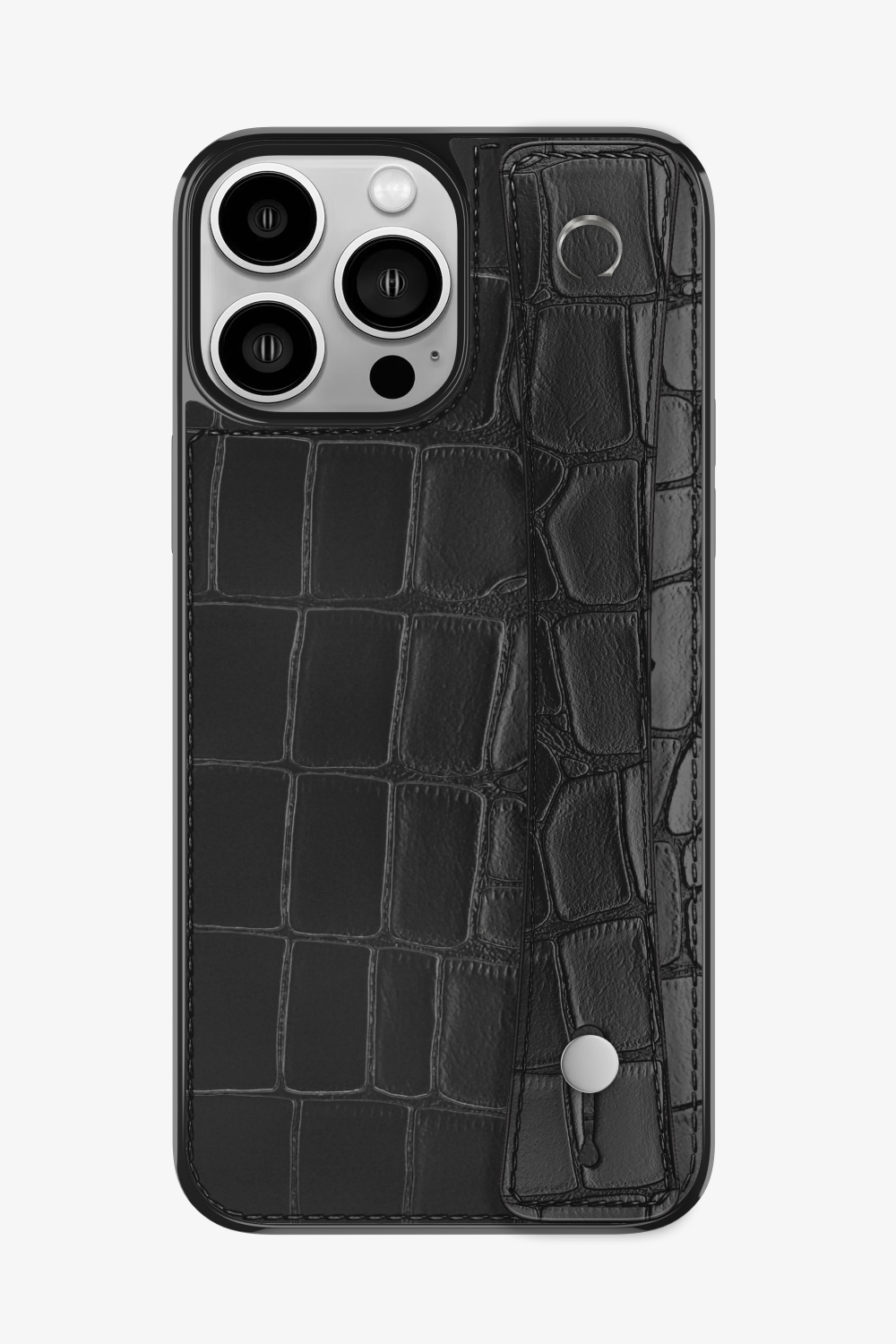 Alligator Sports Strap Case for iPhone 16 Pro Max - Black / Black - zollofrance