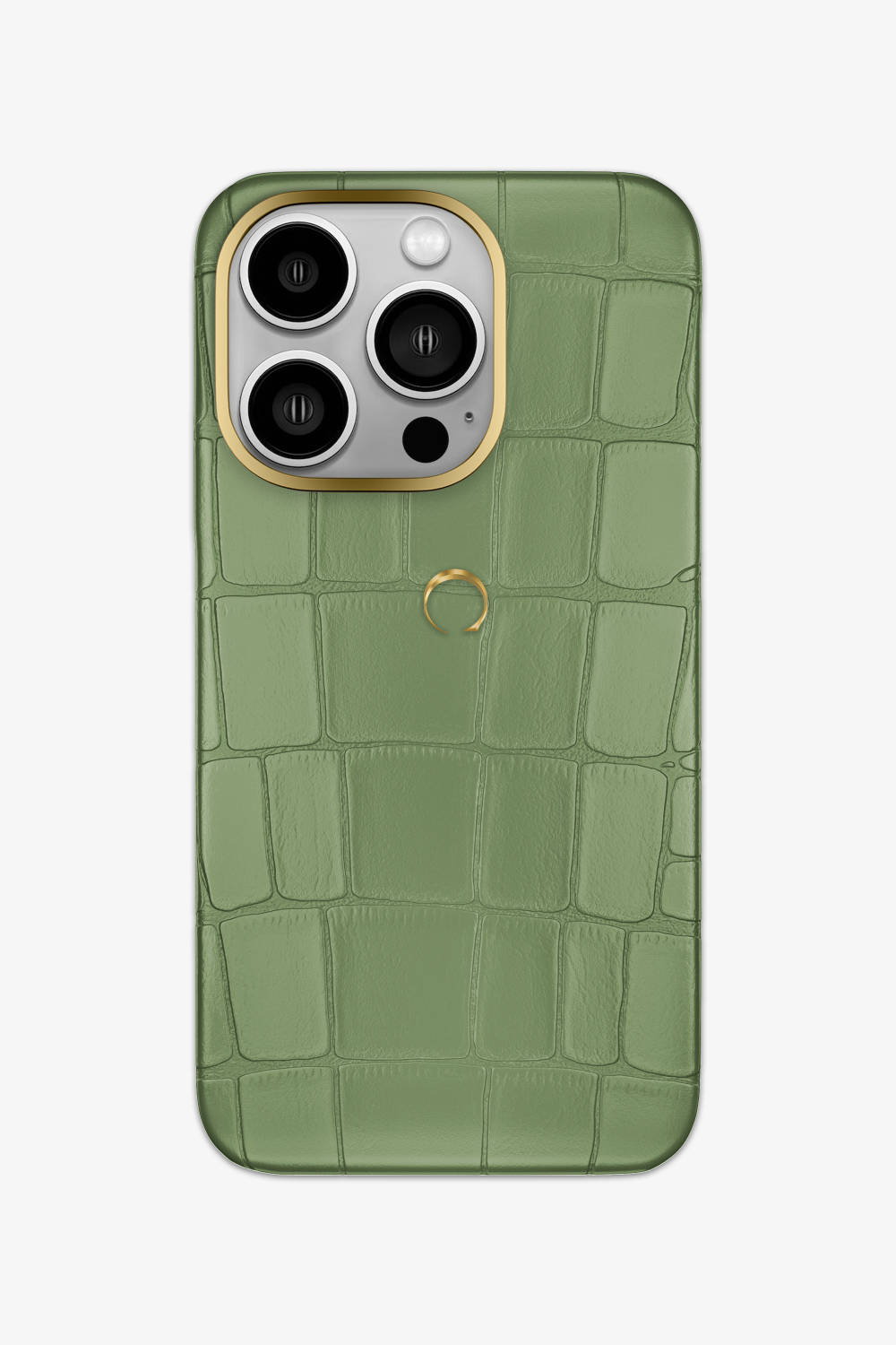 Vert Citron Alligator Case for iPhone 15 Series - 15 Pro / Gold - zollofrance