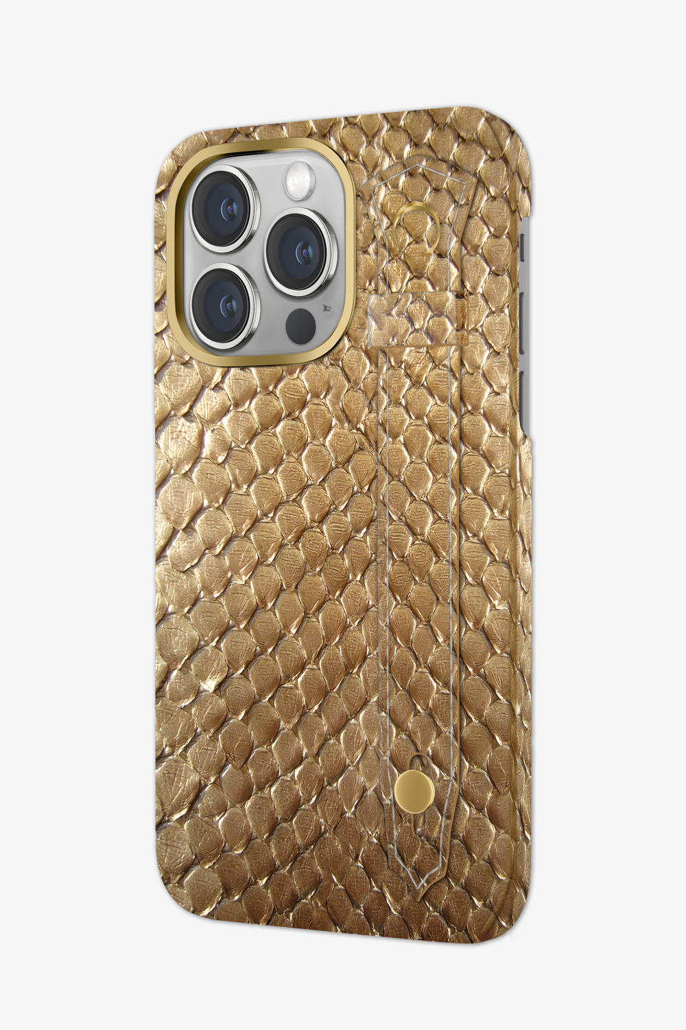 Gold Python Strap Case for iPhone 14 Series - Gold Python Strap Case for iPhone 14 Series - zollofrance