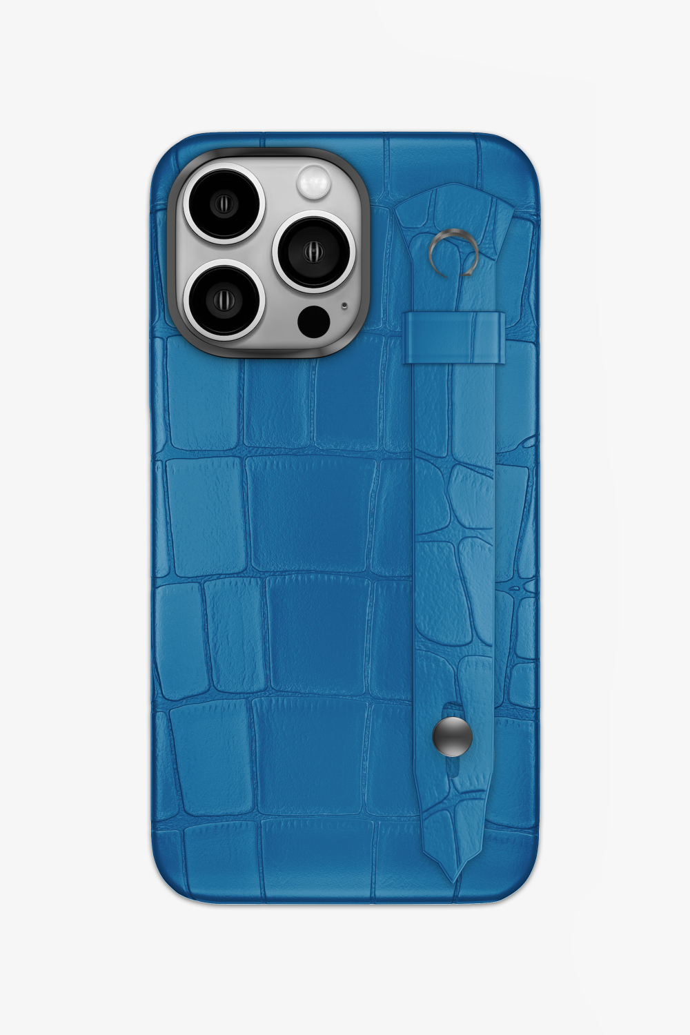 Blue Lagoon Alligator Strap Case for iPhone 16 Pro - Blue Lagoon Alligator Strap Case for iPhone 16 Pro - zollofrance