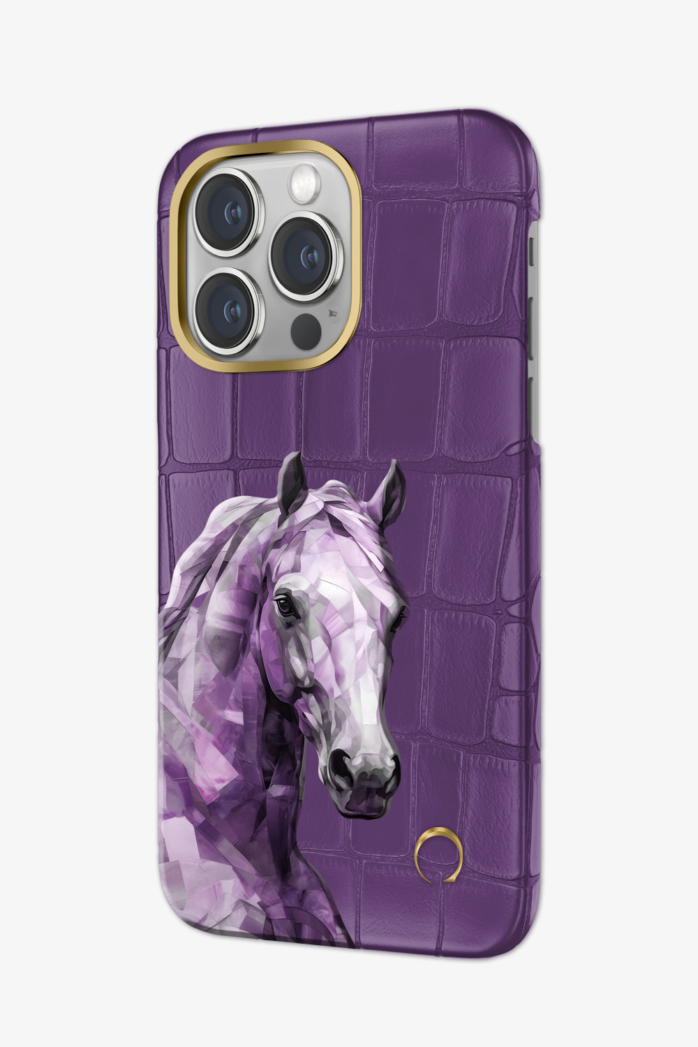 Horse Painting Purple Alligator Case for iPhone 16 Series - Horse Painting Purple Alligator Case for iPhone 16 Series - zollofrance