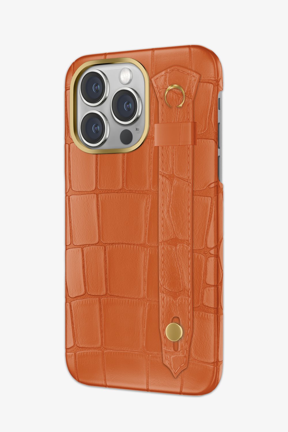 Orange Alligator Strap Case for iPhone 16 Series - Orange Alligator Strap Case for iPhone 16 Series - zollofrance