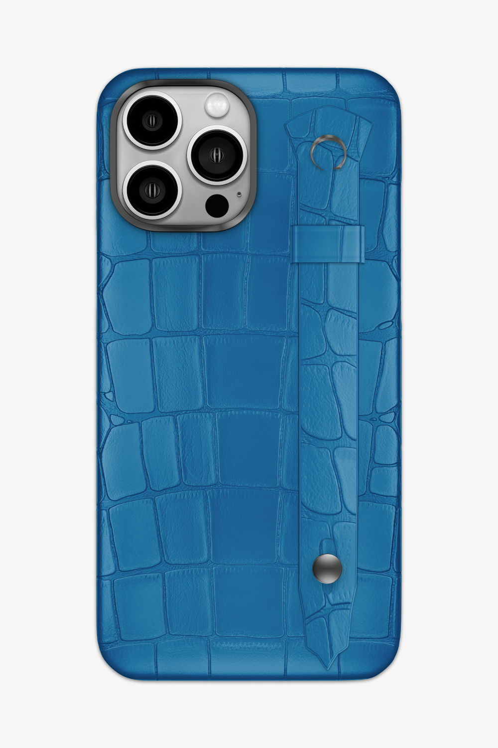 Blue Lagoon Alligator Strap Case for iPhone 16 Pro Max - Blue Lagoon Alligator Strap Case for iPhone 16 Pro Max - zollofrance