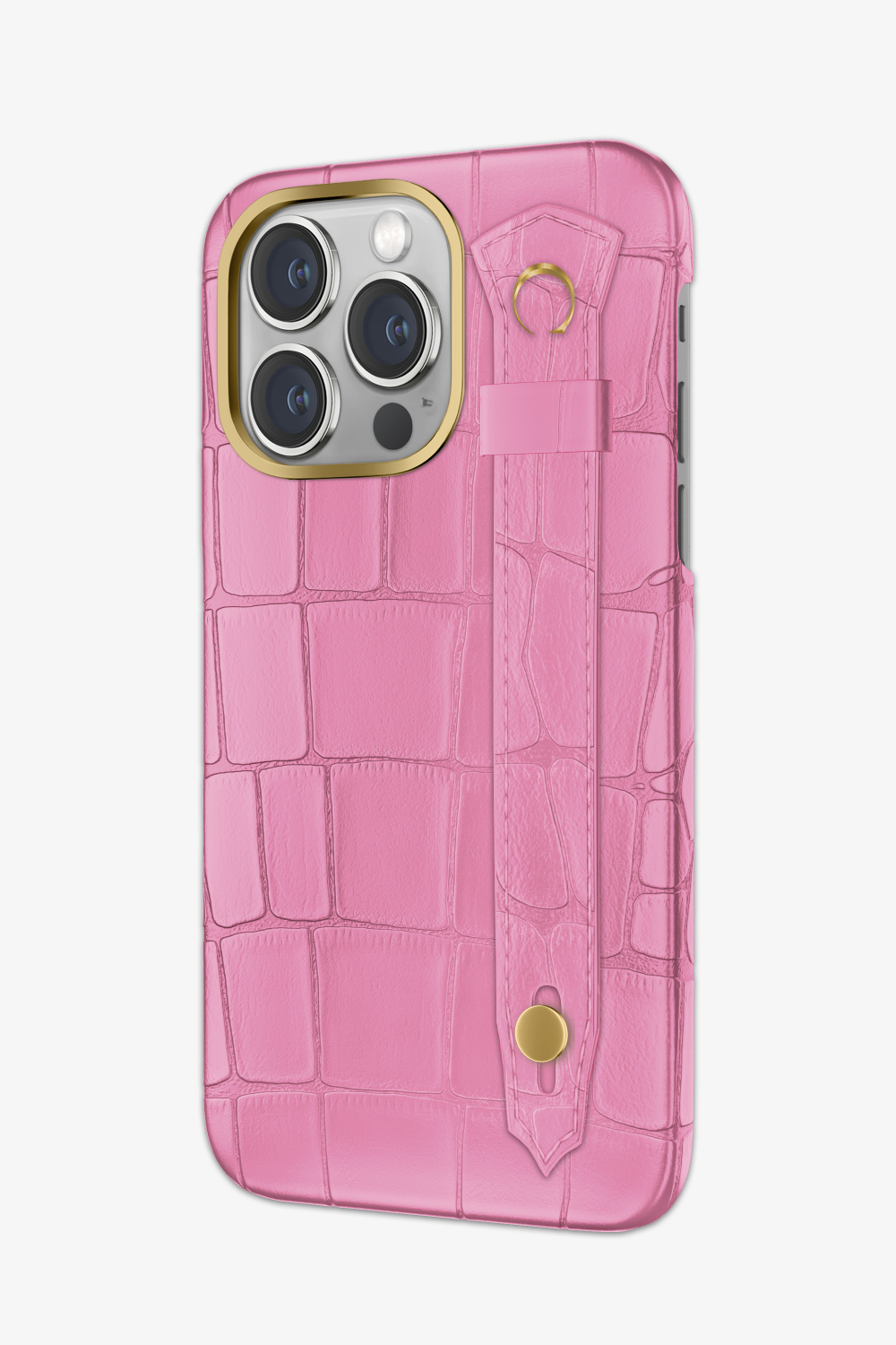 Pink Tendre Alligator Strap Case for iPhone 16 Series - Pink Tendre Alligator Strap Case for iPhone 16 Series - zollofrance