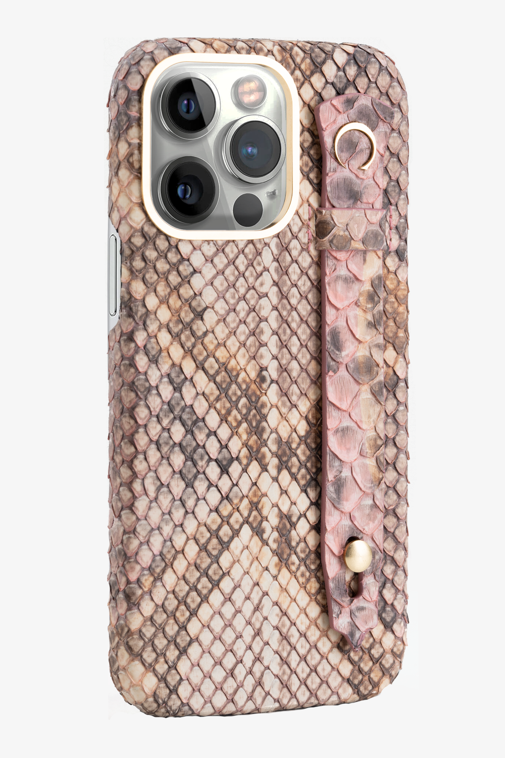 Pink Matte Python Strap Case for iPhone 16 Series - Pink Matte Python Strap Case for iPhone 16 Series - zollofrance