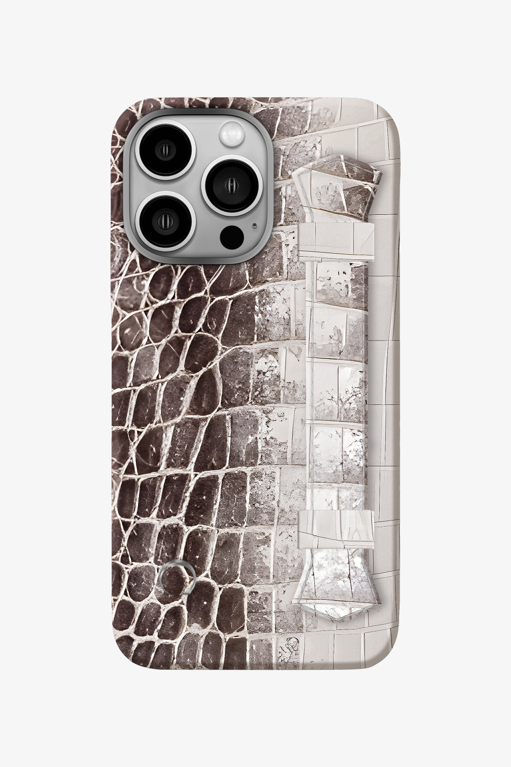 Himalayan Alligator Double Headed Strap Case for iPhone 16 Series - Stainless Steel / 16 Pro - zollofrance