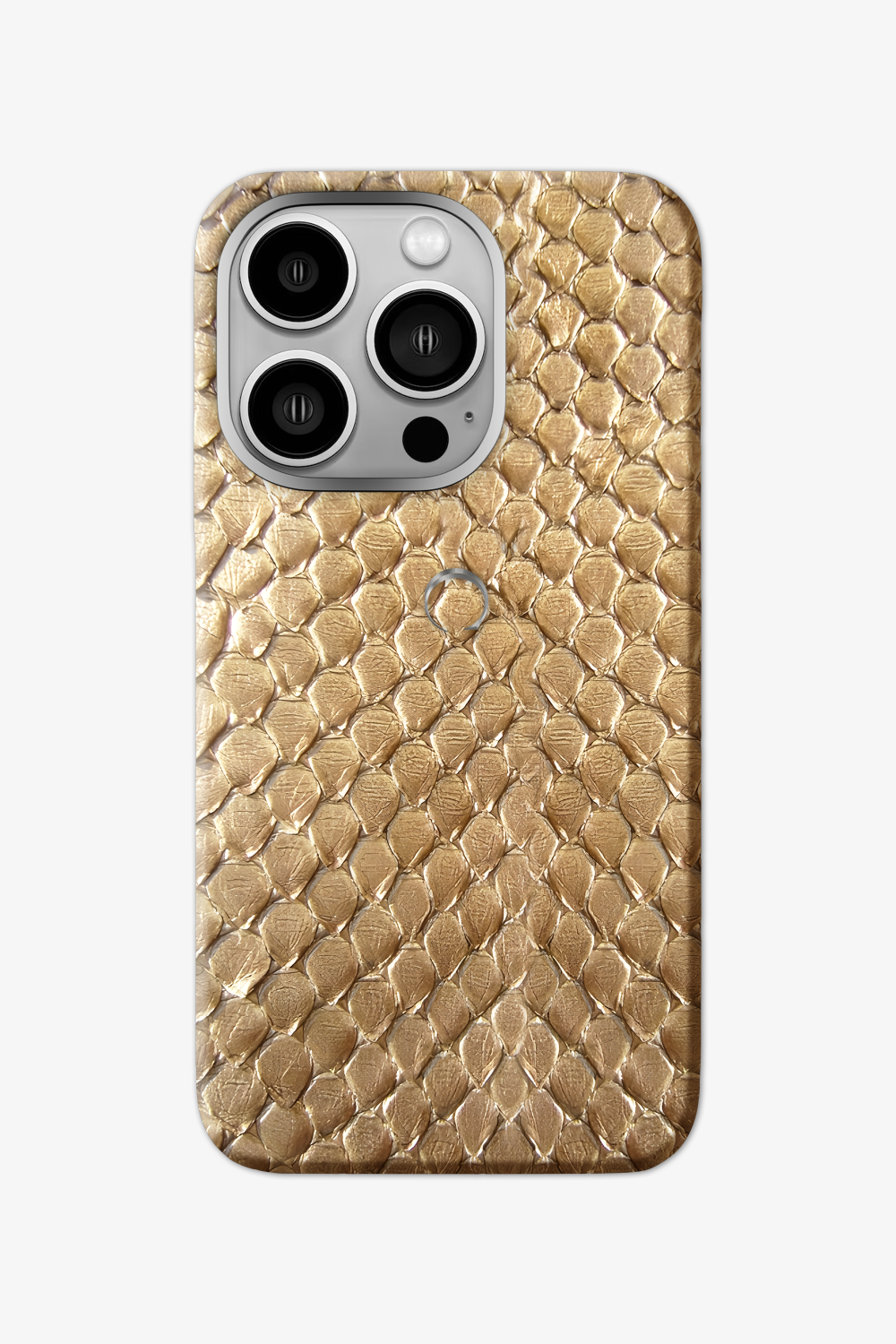 Gold Python Case for iPhone 16 Series - 16 Pro / Stainless Steel - zollofrance