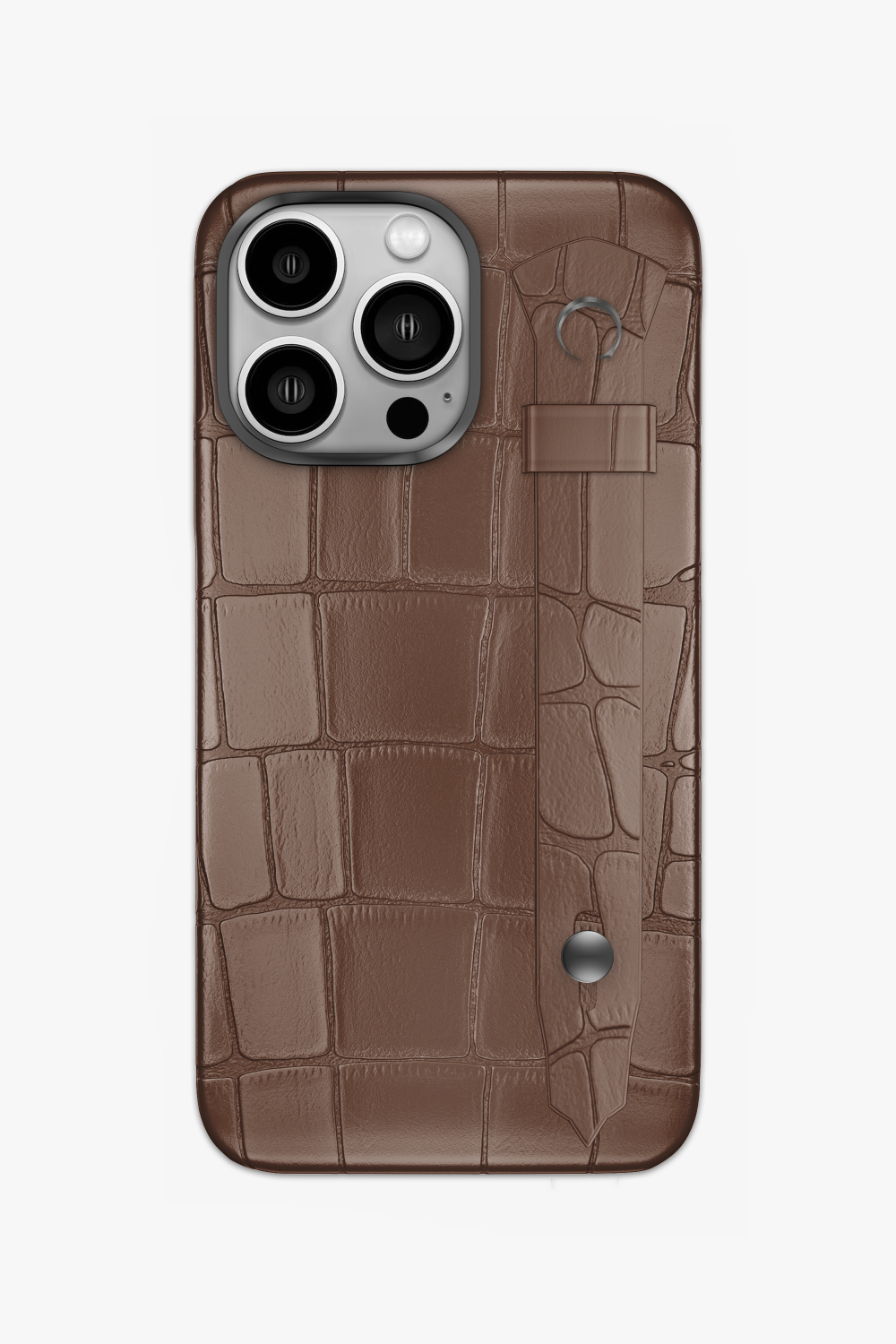 Cocoa Alligator Strap Case for iPhone 16 Pro - Cocoa Alligator Strap Case for iPhone 16 Pro - zollofrance