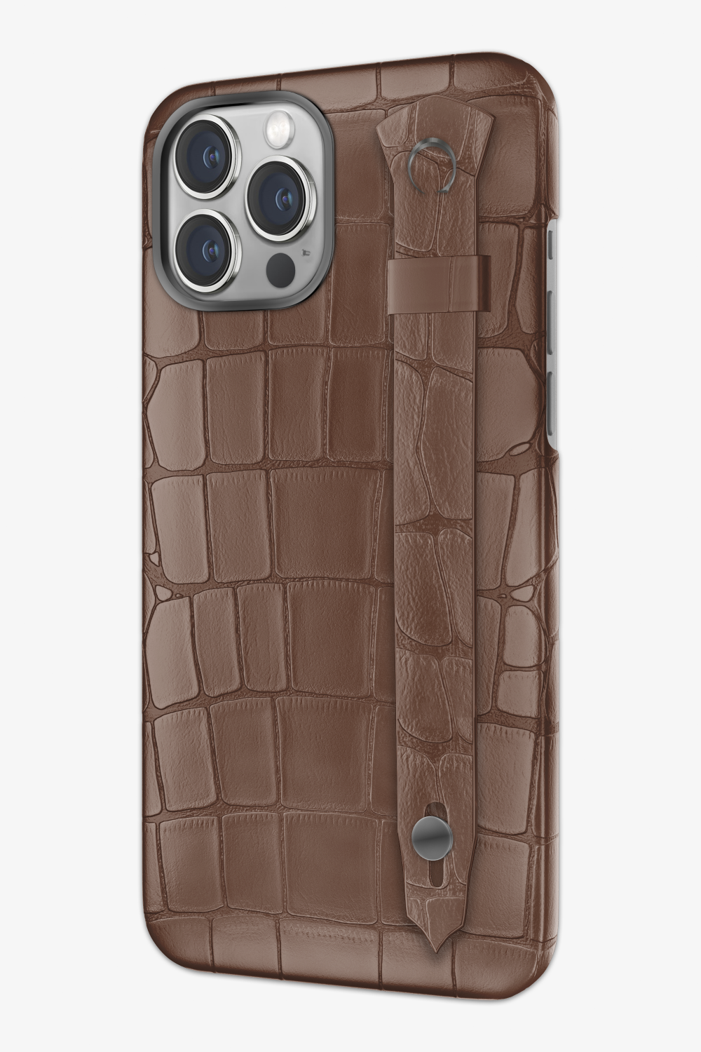 Cocoa Alligator Strap Case for iPhone 16 Pro Max - Cocoa Alligator Strap Case for iPhone 16 Pro Max - zollofrance