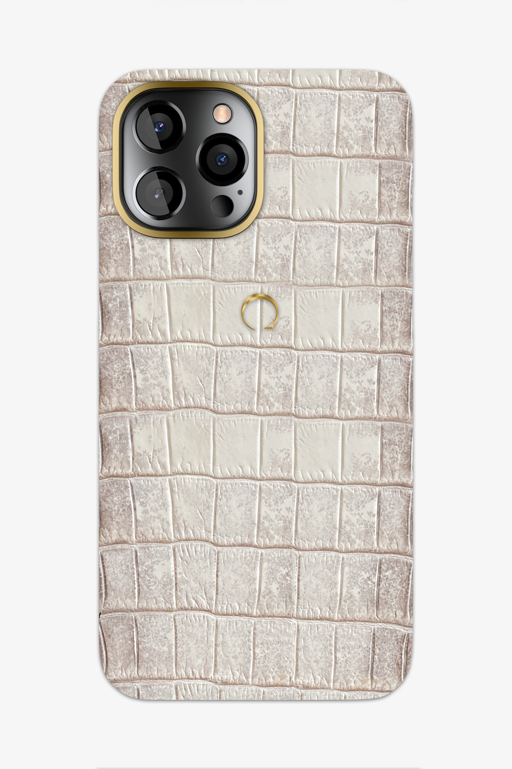 Himalayan Alligator Case for iPhone 16 Pro Max - Gold / White - zollofrance