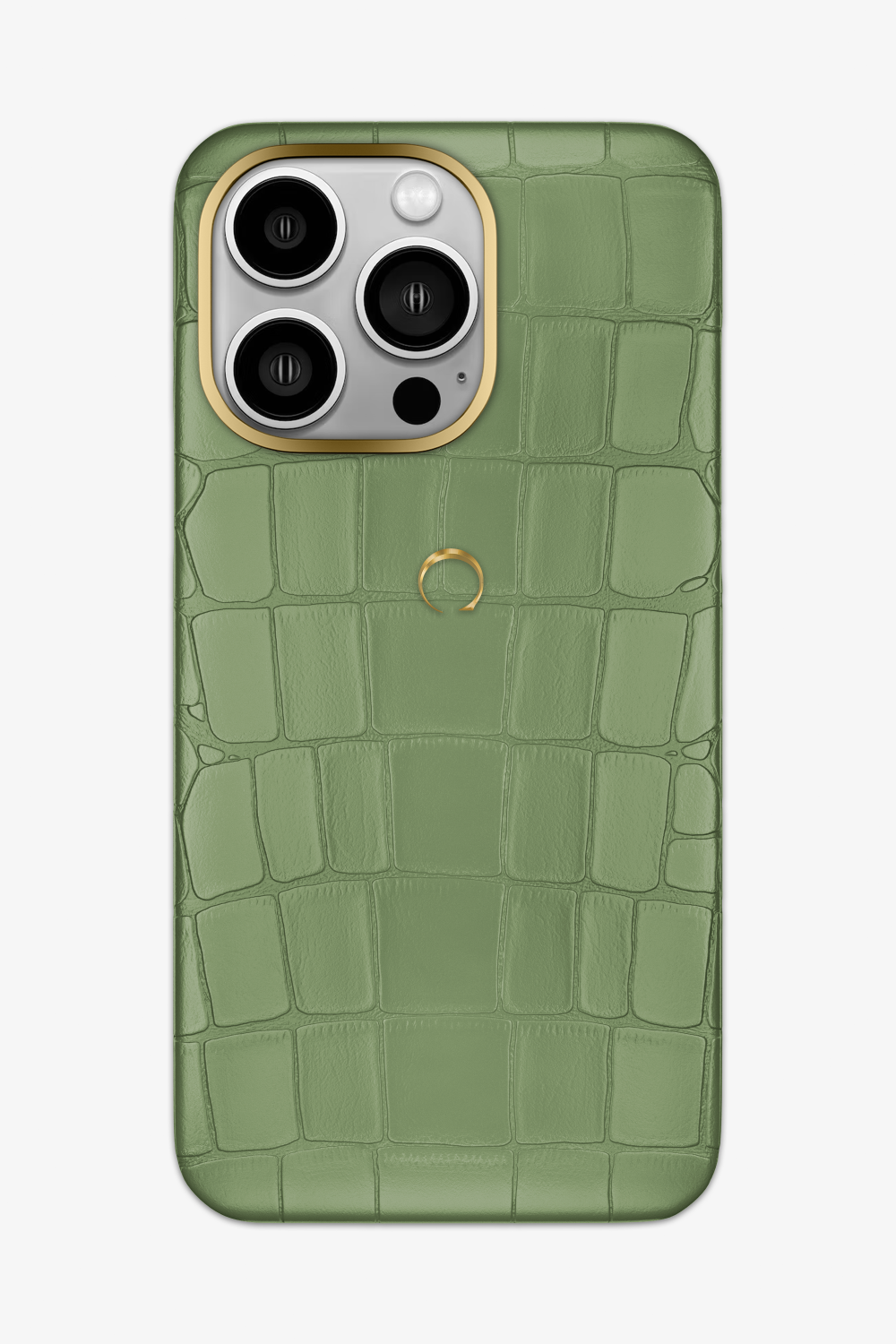 Vert Citron Alligator Case for iPhone 15 Series - 15 Pro Max / Gold - zollofrance